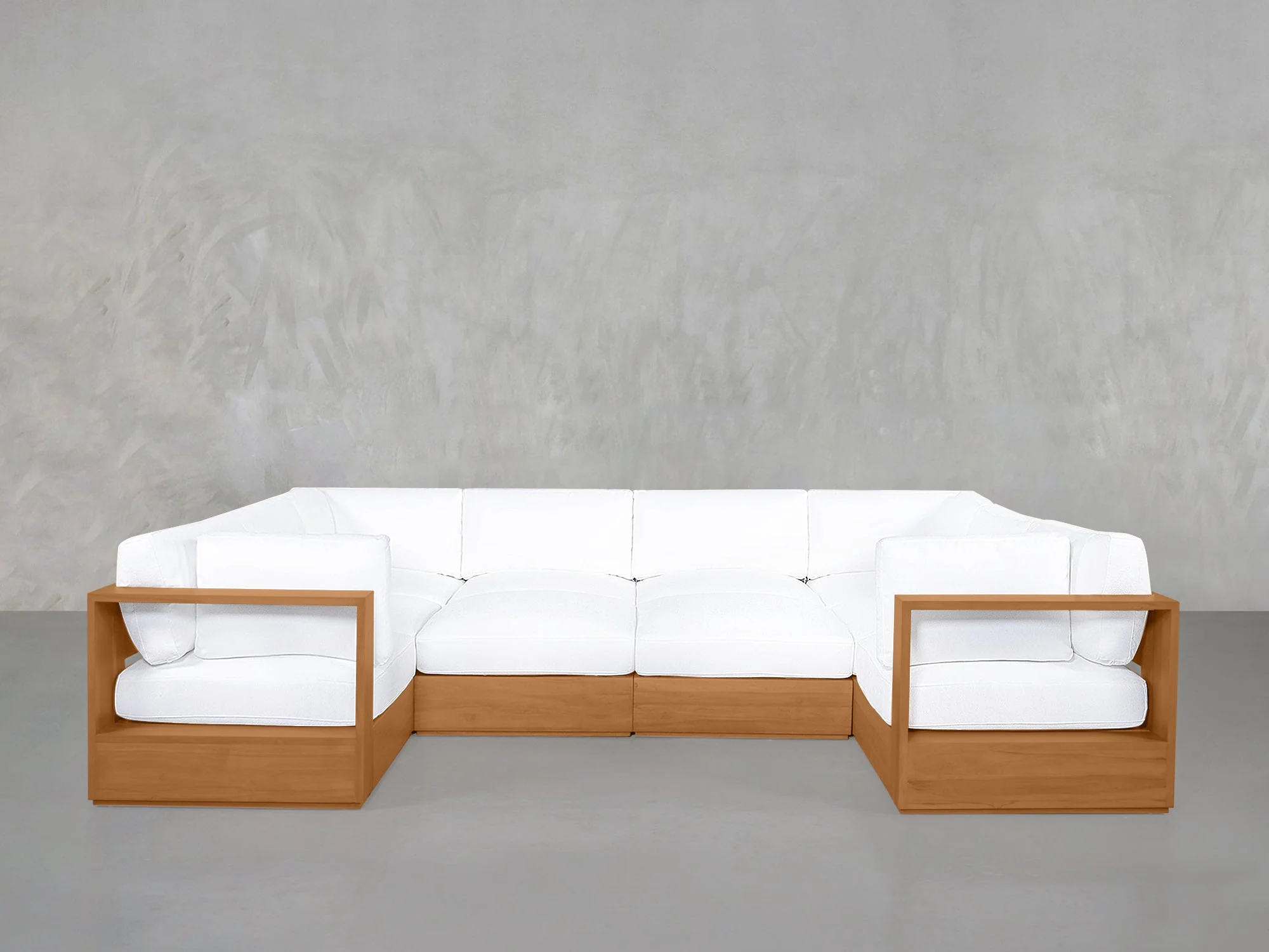 10-Seat Modular Closed Pit Teak Outdoor - Image 2