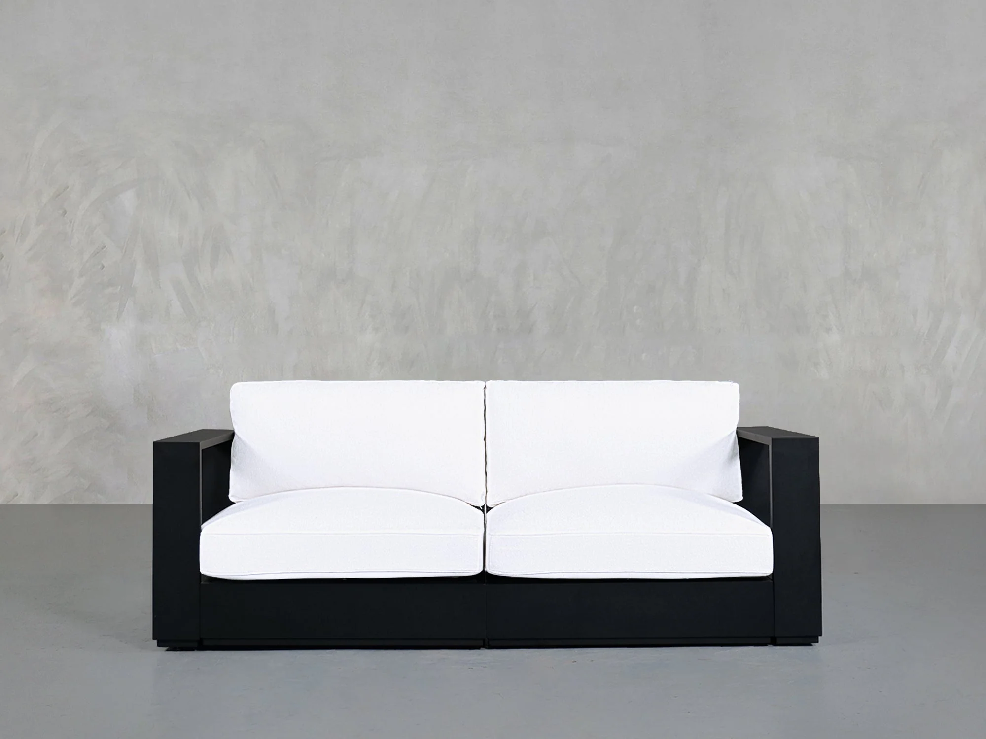 2-Seat Modular Loveseat Aluminum Outdoor