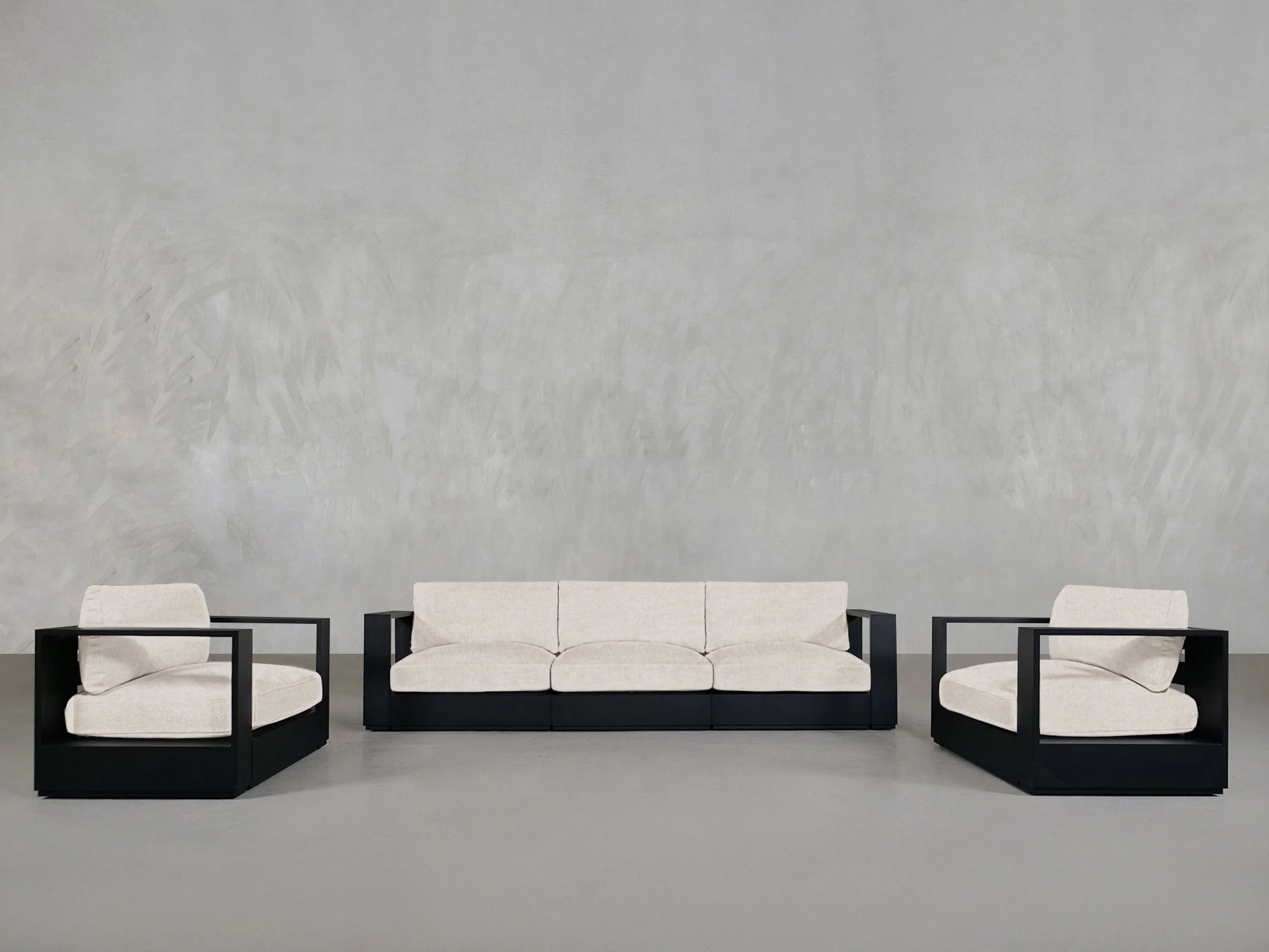 3-1-1 Sofa & Armchair Set Aluminum Outdoor - Image 9