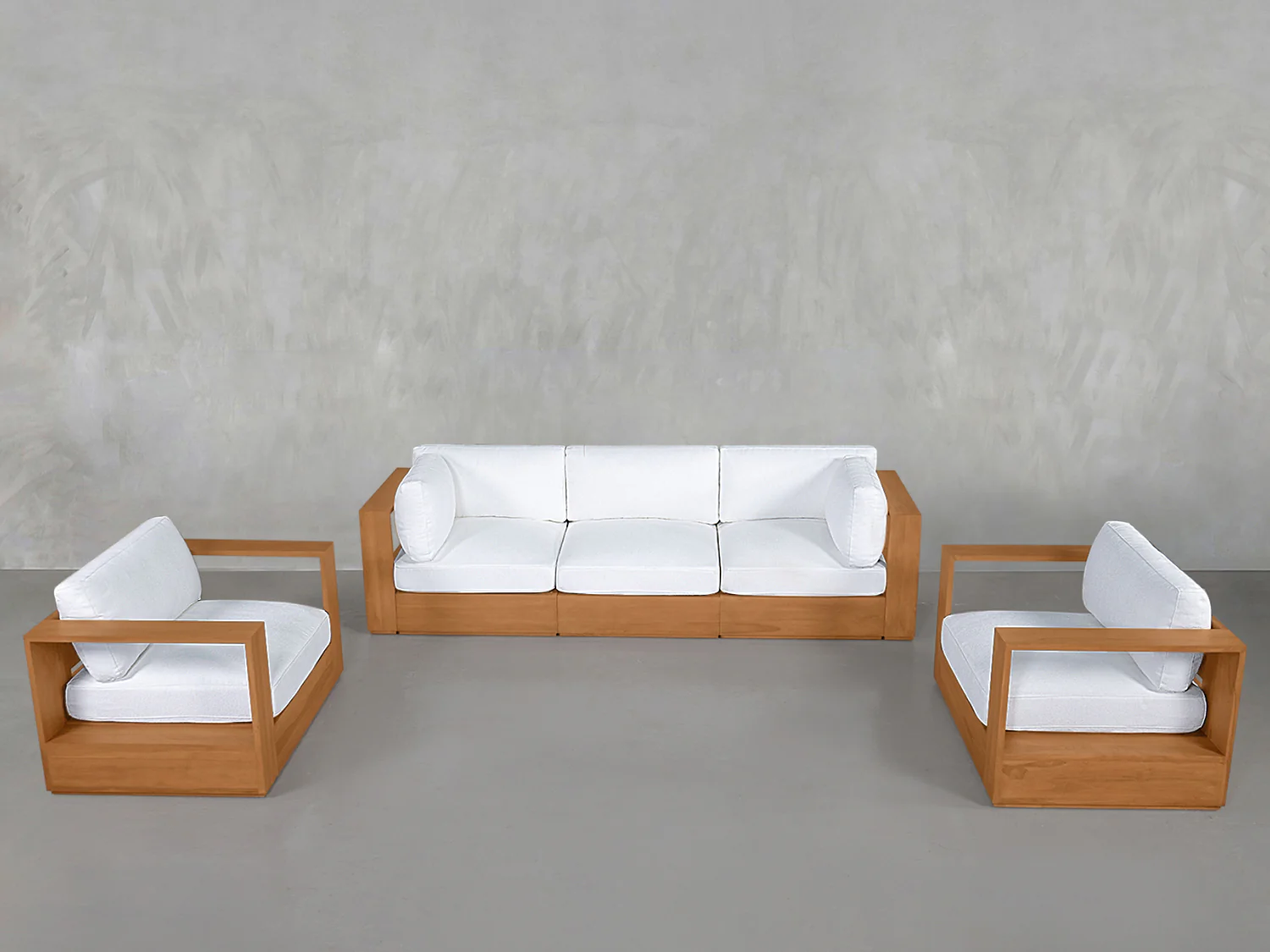 3-1-1 Sofa & Armchair Set Teak Outdoor - Image 2