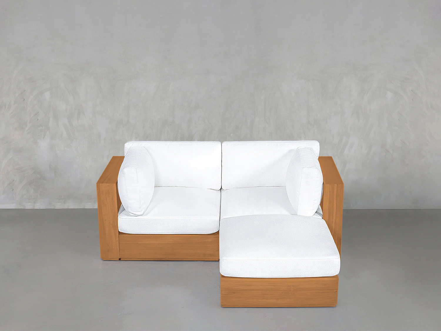 3-Seat Modular Chaise Sectional Teak Outdoor - Image 2