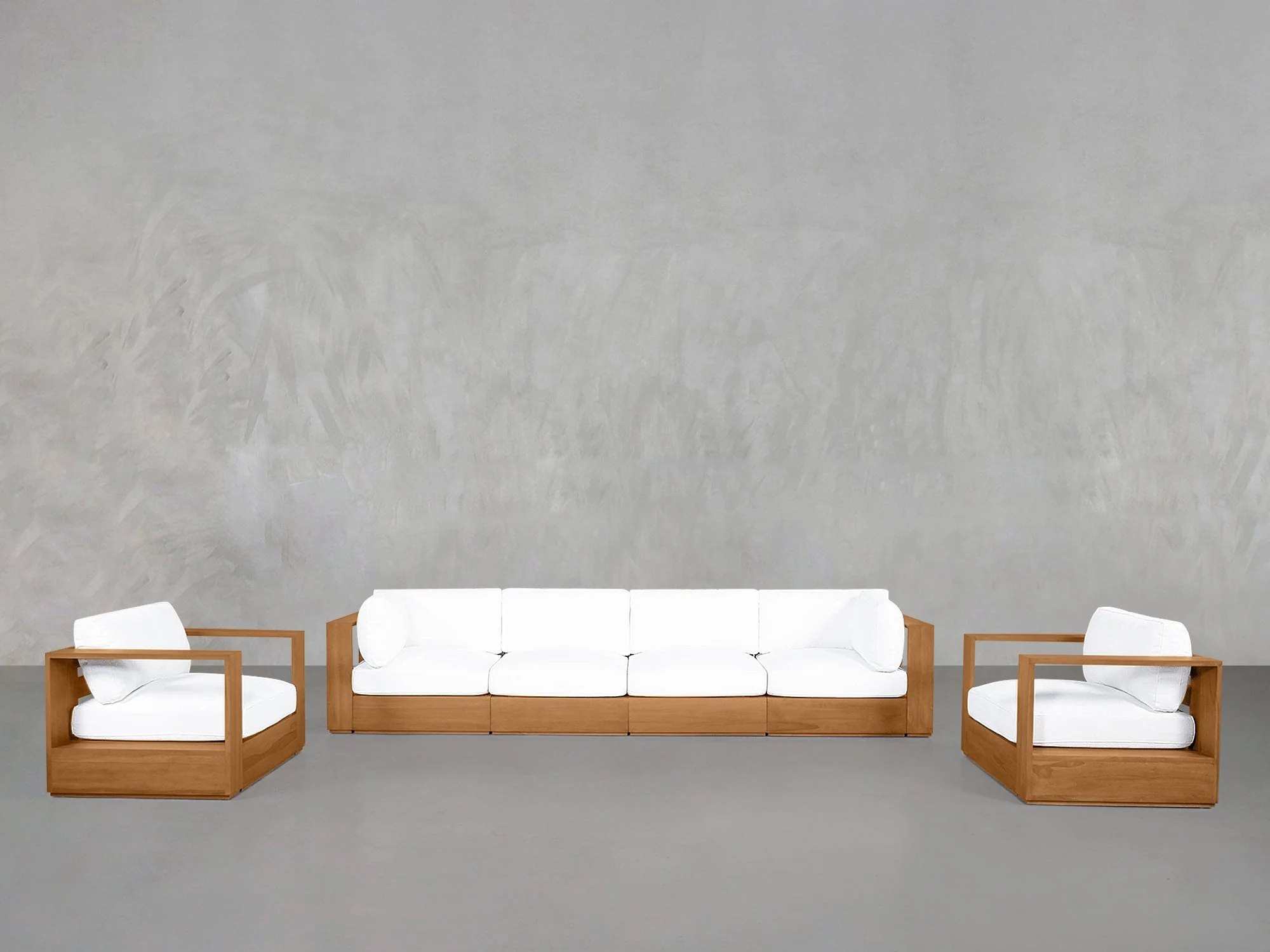 4-1-1 Sofa & Armchair Set Teak Outdoor