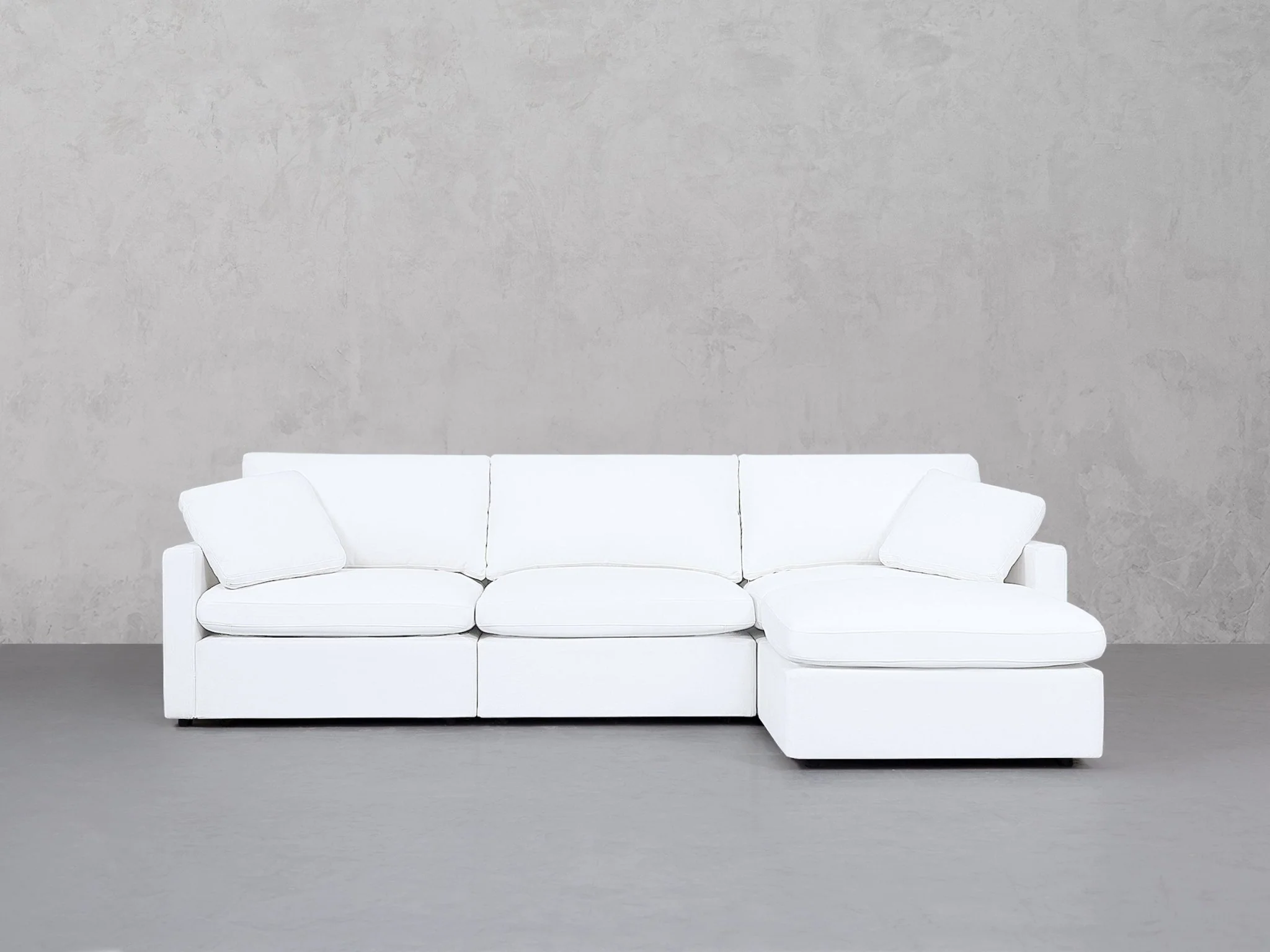 4-Seat Modular Chaise Sectional (Thin Arms)