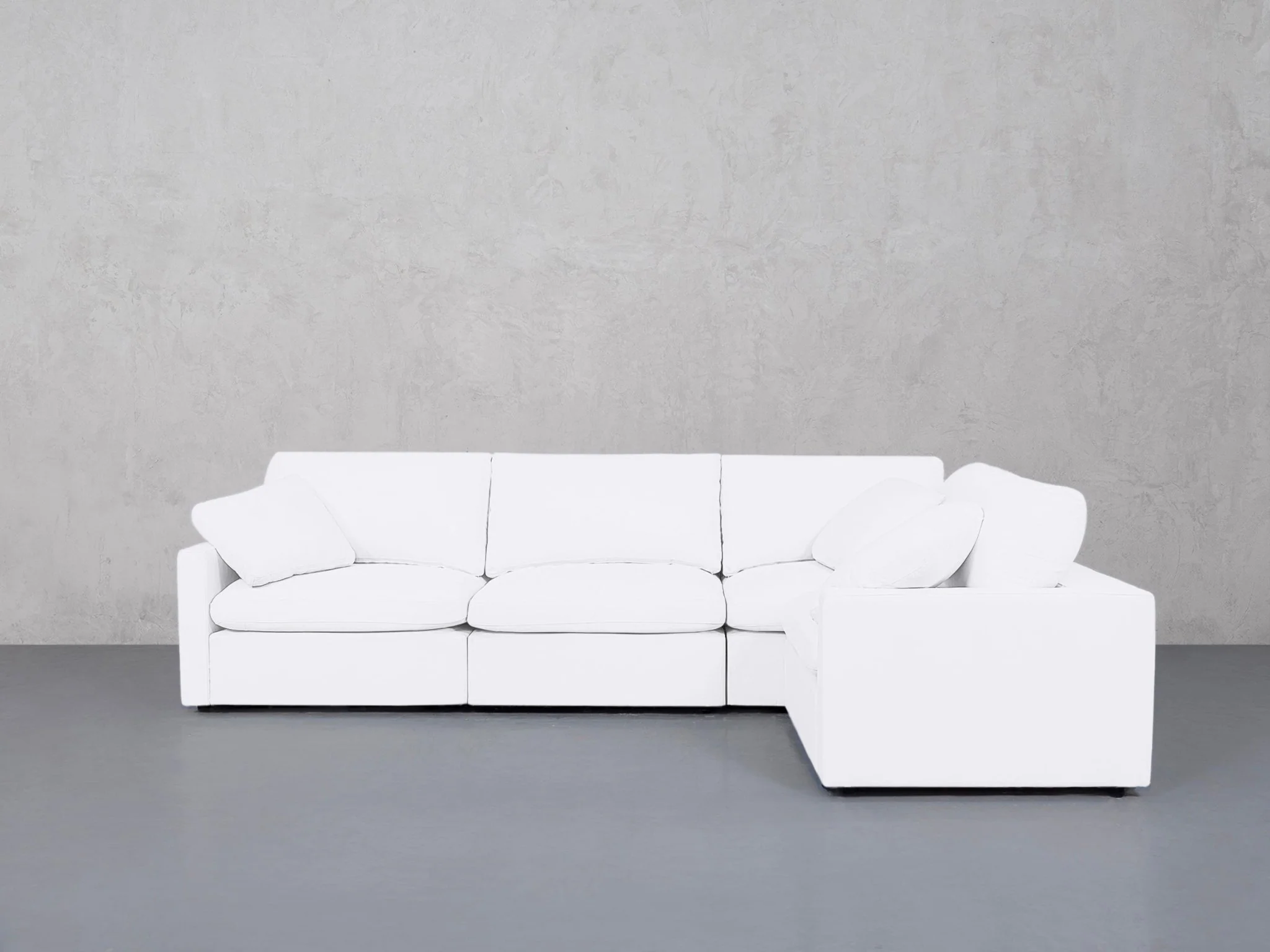4-Seat Modular Corner Right Sectional (Thin Arms)