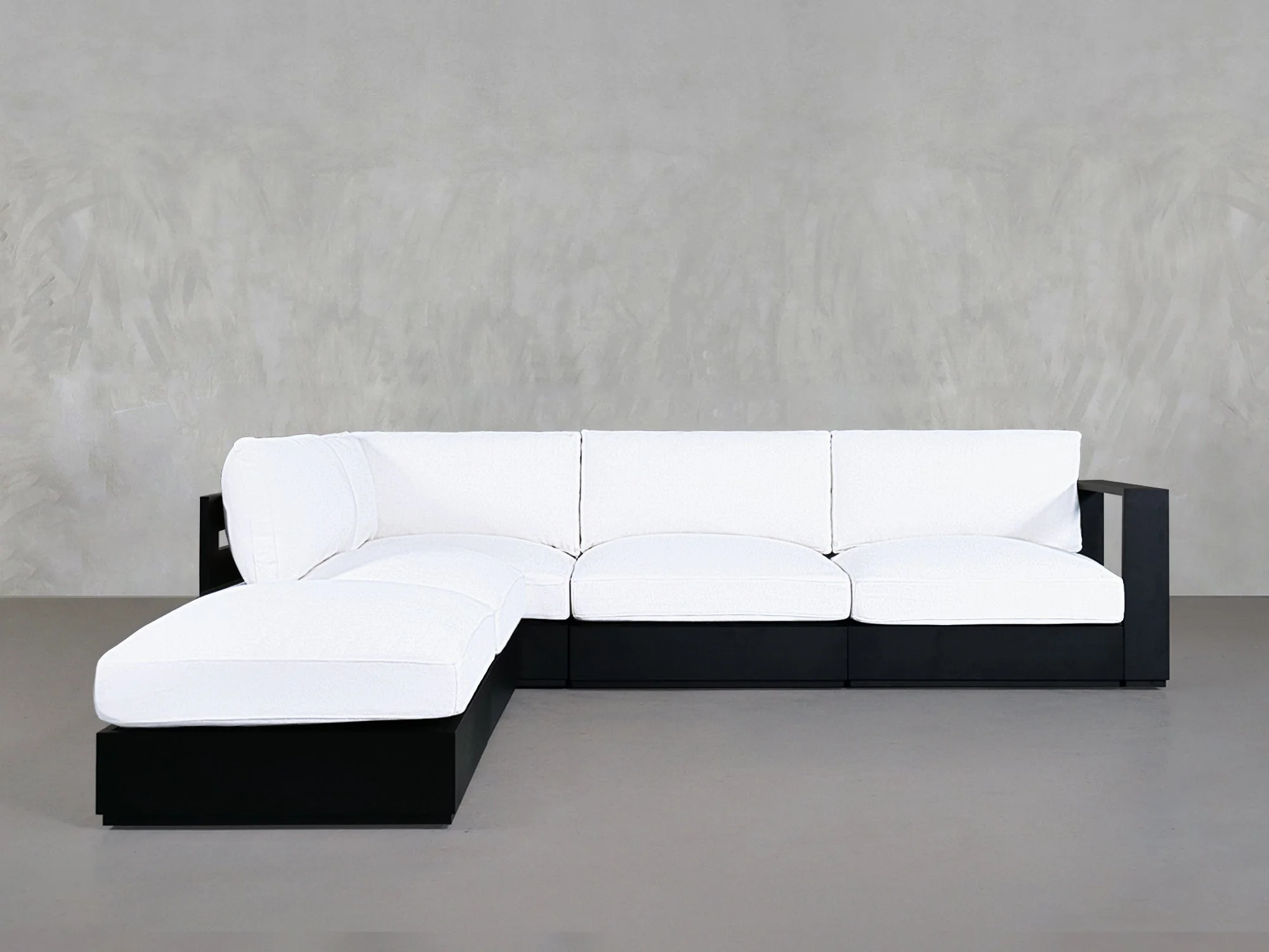 5-Seat Modular Corner Lounger Sectional Aluminum Outdoor
