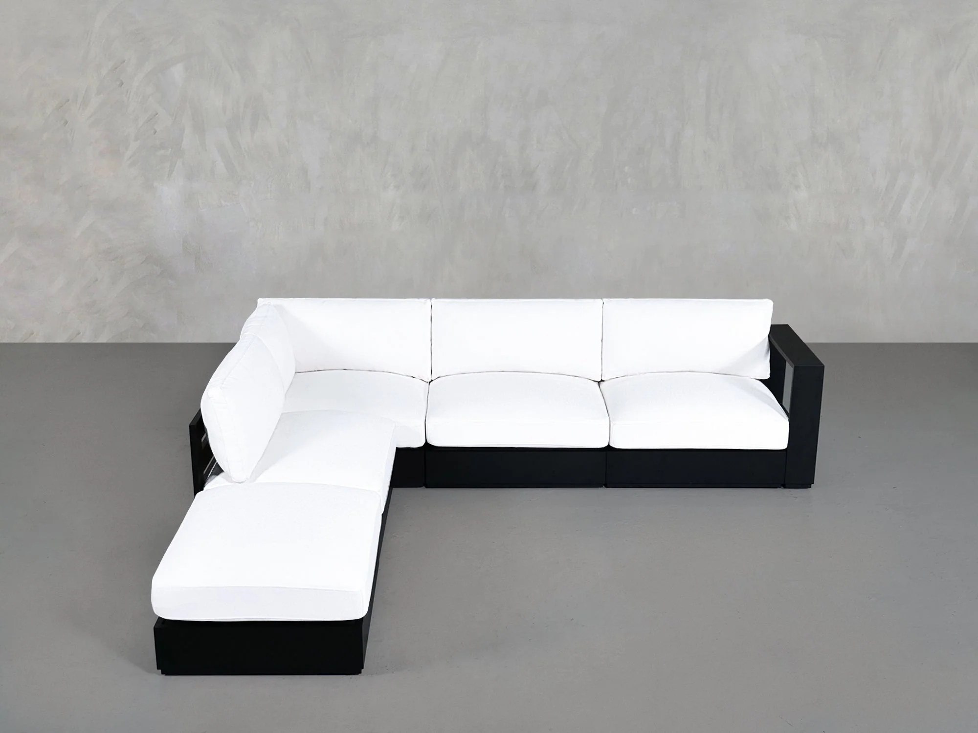 5-Seat Modular Corner Lounger Sectional Aluminum Outdoor - Image 2