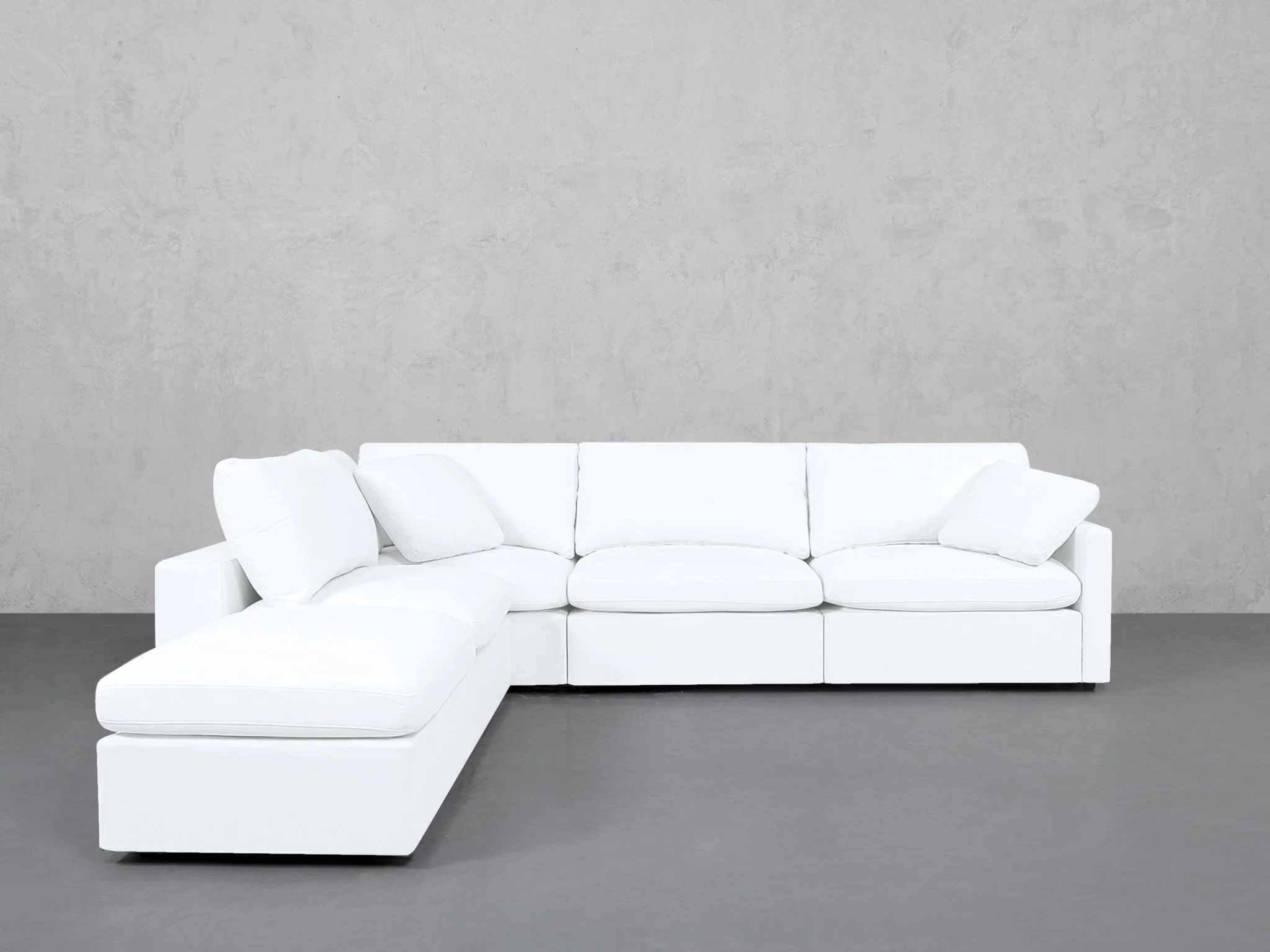 5-Seat Modular Corner Lounger Sectional (Thin Arms)