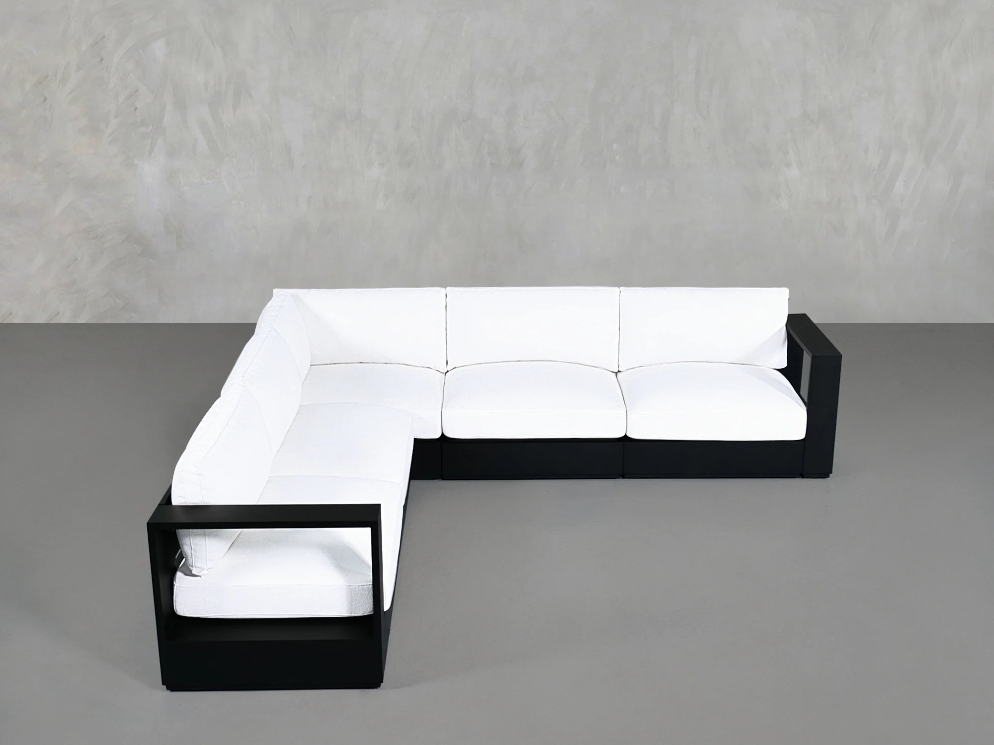 5-Seat Modular Corner Sectional Aluminum Outdoor - Image 2