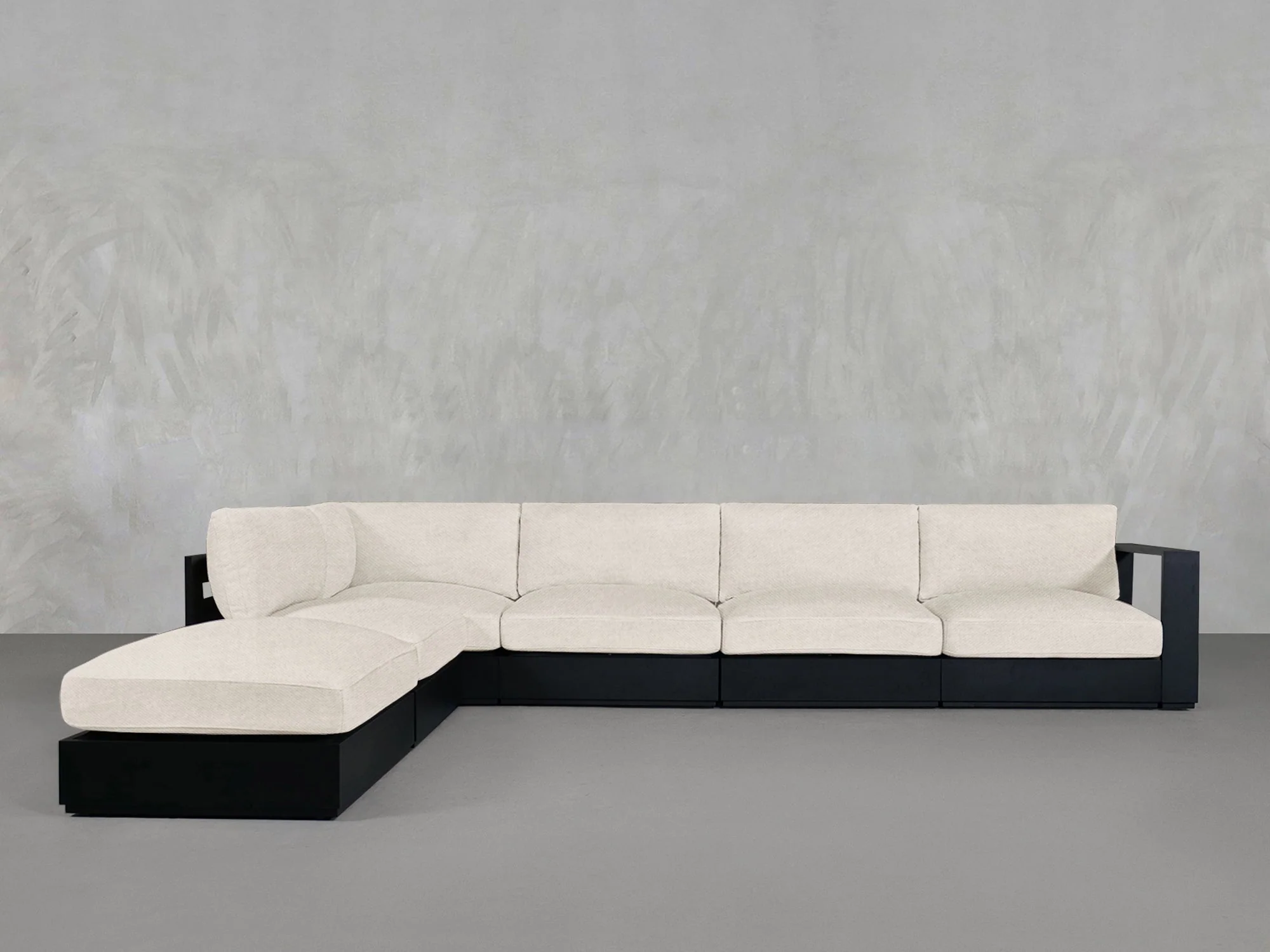 6-Seat Modular Corner Lounger Sectional Aluminum Outdoor - Image 12