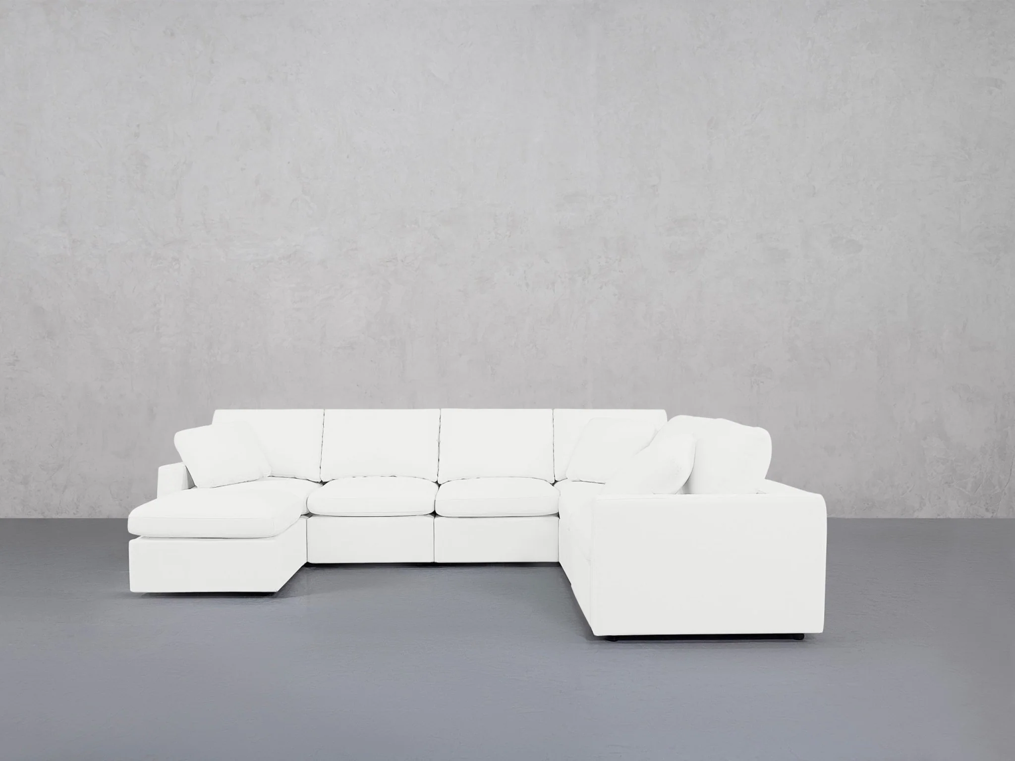 7-Seat Modular Chaise Corner Right Sectional (Thin Arms) - Image 10