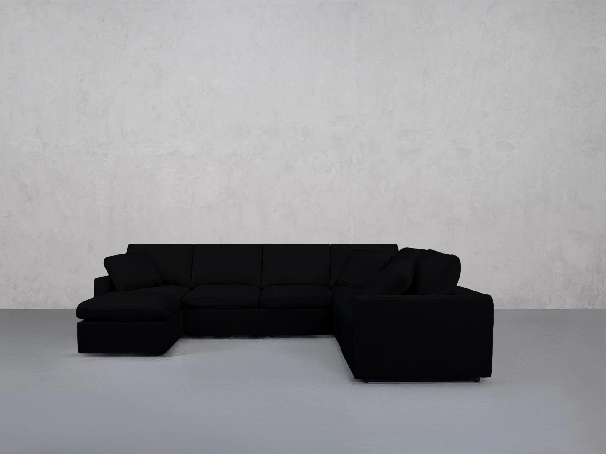 7-Seat Modular Chaise Corner Right Sectional (Thin Arms) - Image 115
