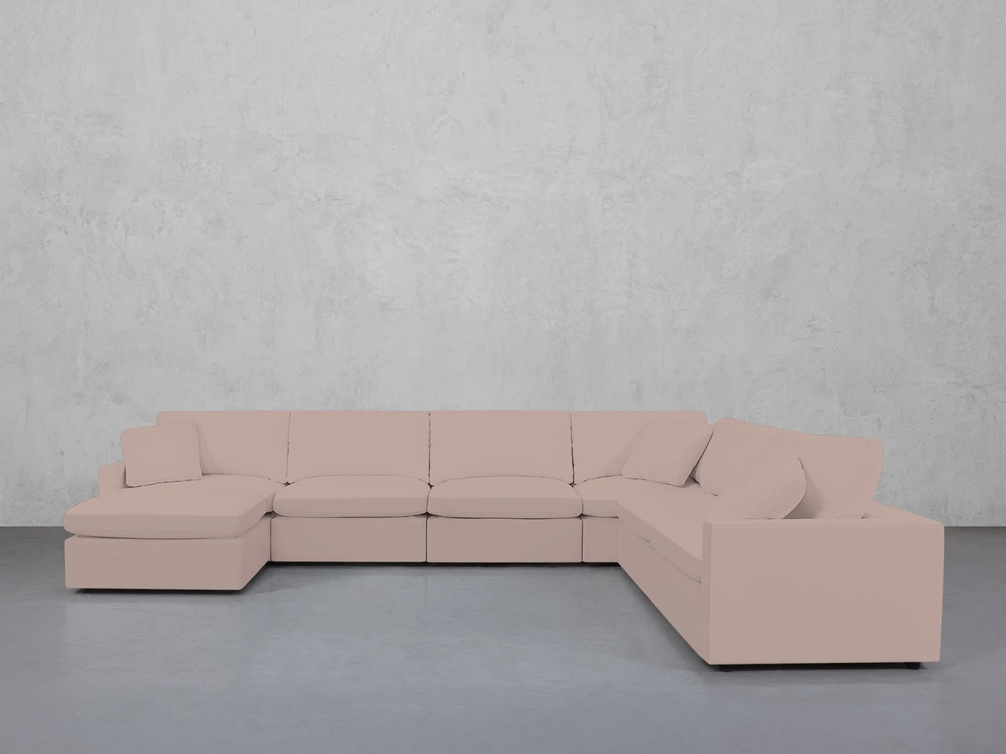 7-Seat Modular Chaise Corner Right Sectional (Thin Arms) - Image 127