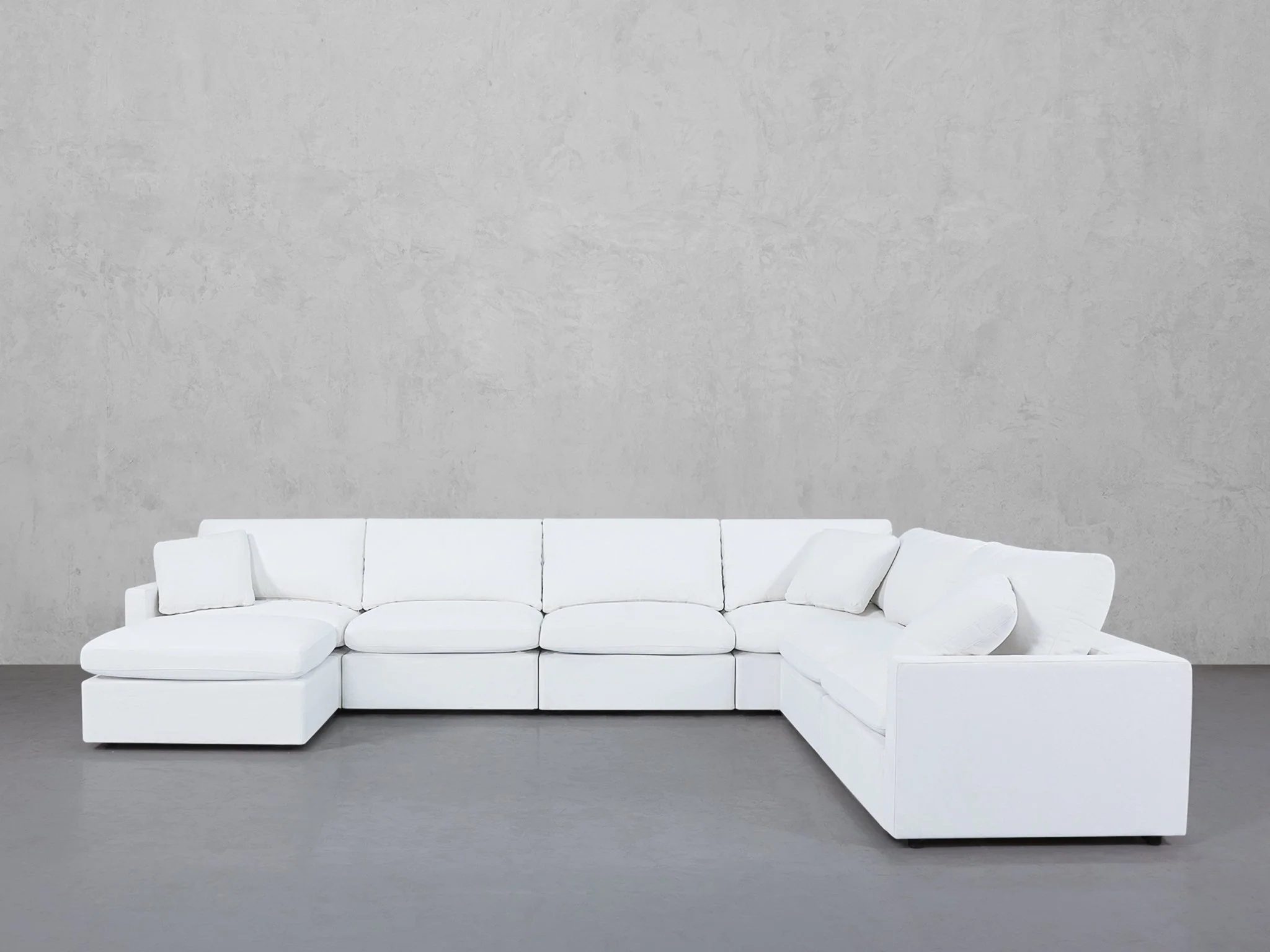 7-Seat Modular Chaise Corner Right Sectional (Thin Arms) - Image 134