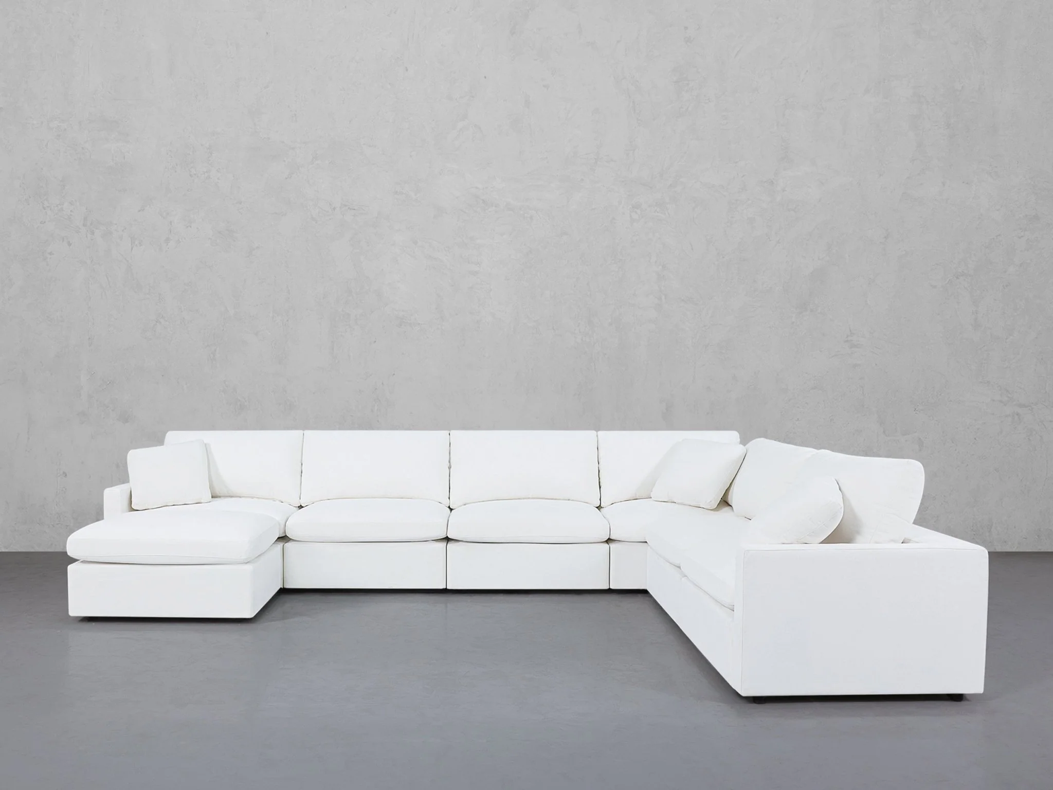 7-Seat Modular Chaise Corner Right Sectional (Thin Arms) - Image 139