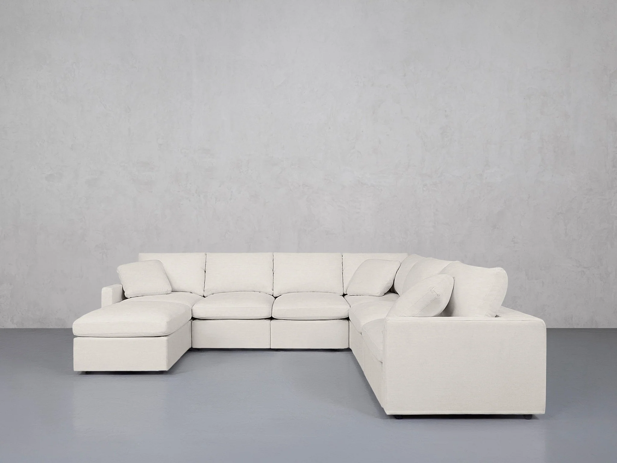 7-Seat Modular Chaise Corner Right Sectional (Thin Arms) - Image 18