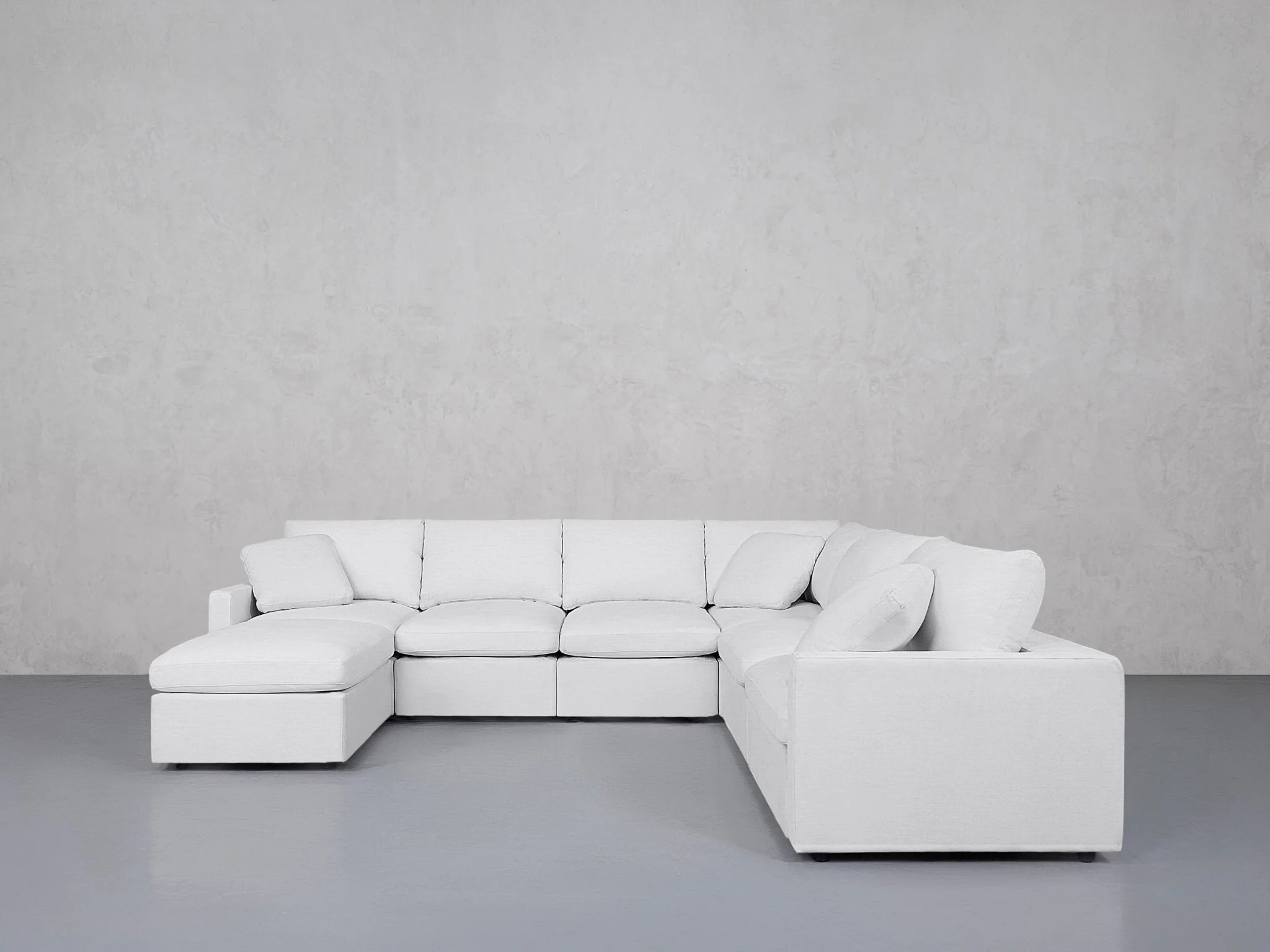 7-Seat Modular Chaise Corner Right Sectional (Thin Arms) - Image 25