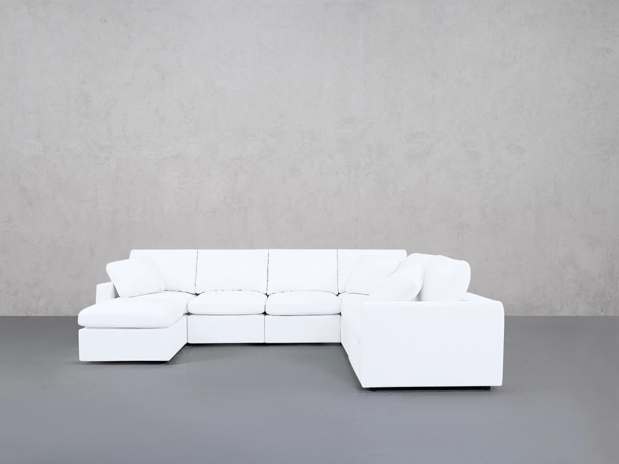 7-Seat Modular Chaise Corner Right Sectional (Thin Arms) - Image 3