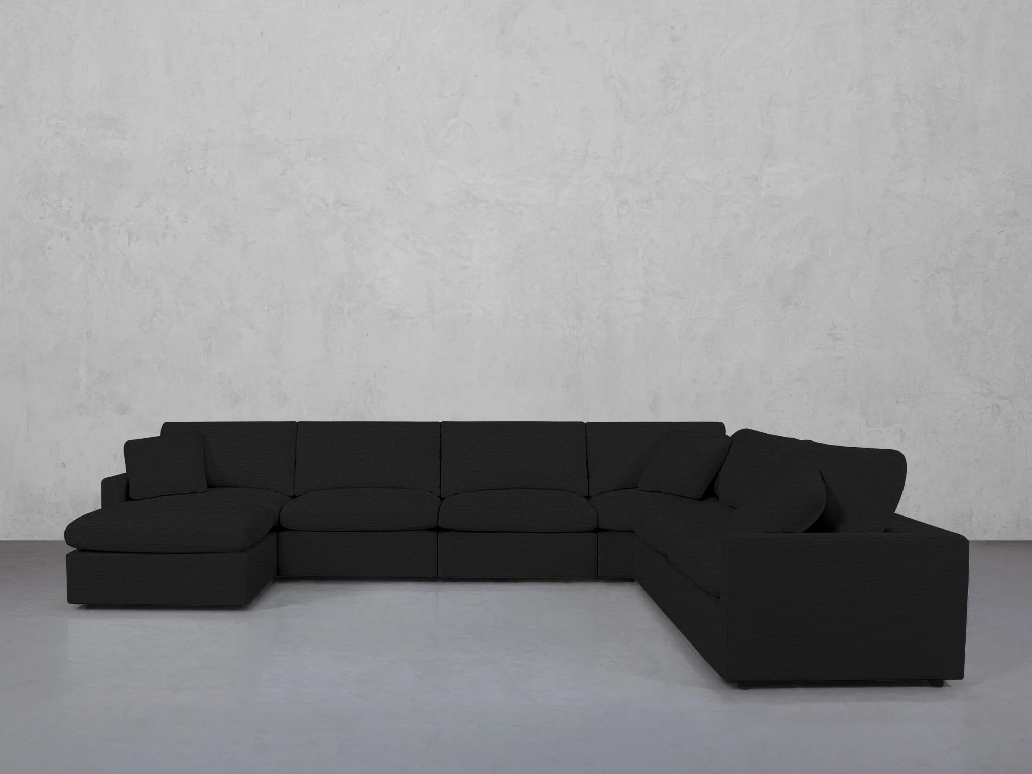 7-Seat Modular Chaise Corner Right Sectional (Thin Arms) - Image 36