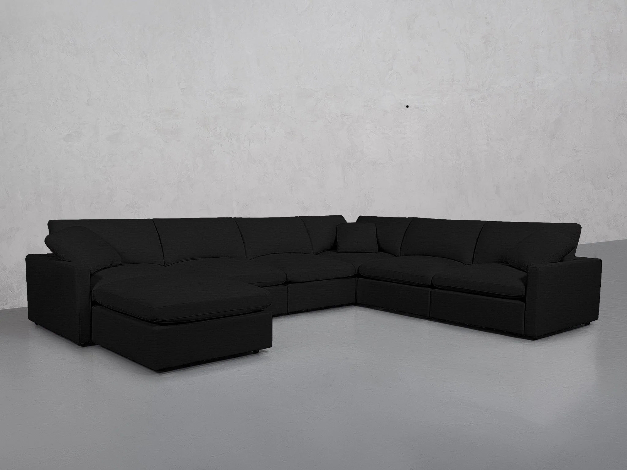 7-Seat Modular Chaise Corner Right Sectional (Thin Arms) - Image 37