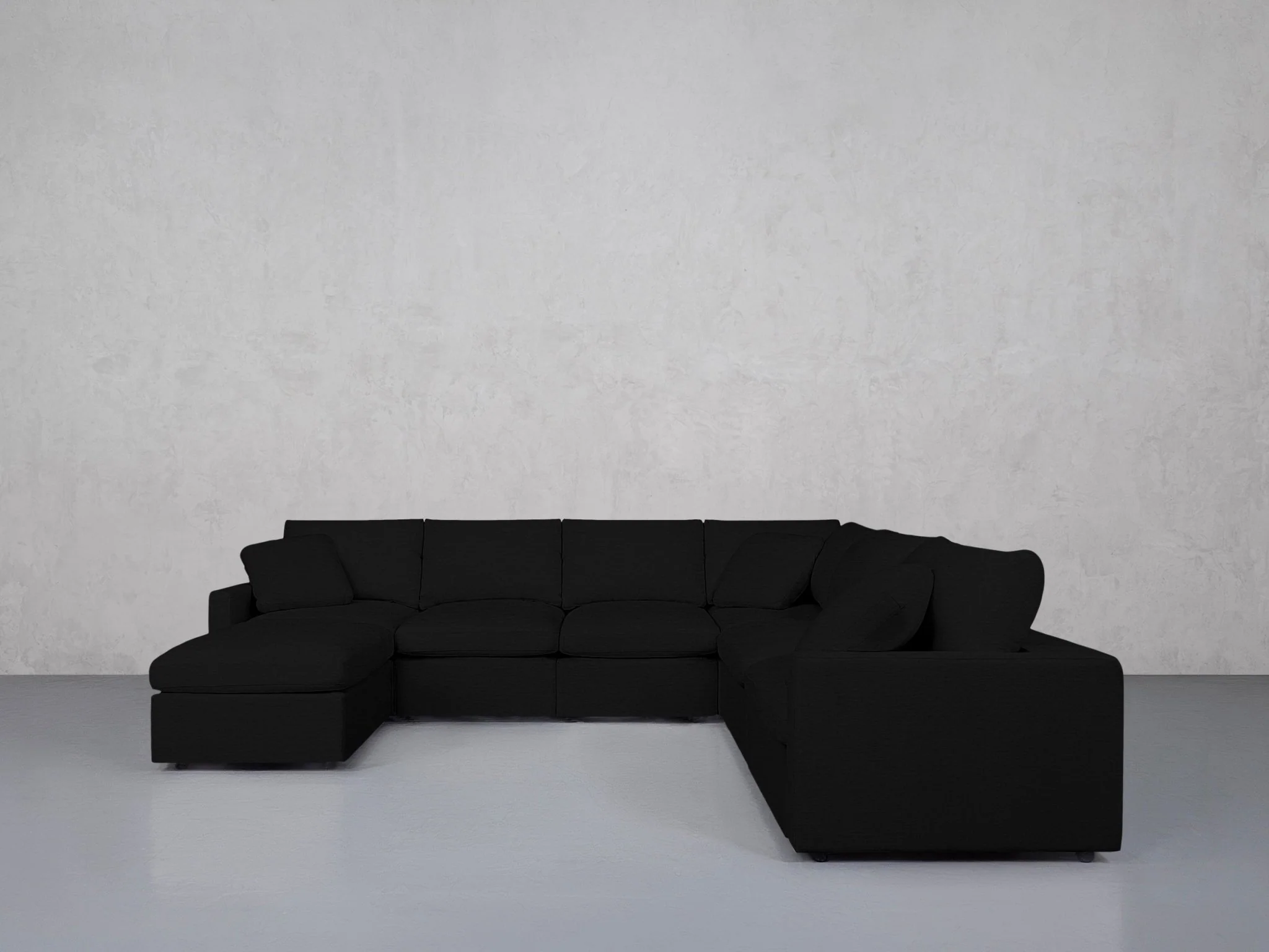7-Seat Modular Chaise Corner Right Sectional (Thin Arms) - Image 39