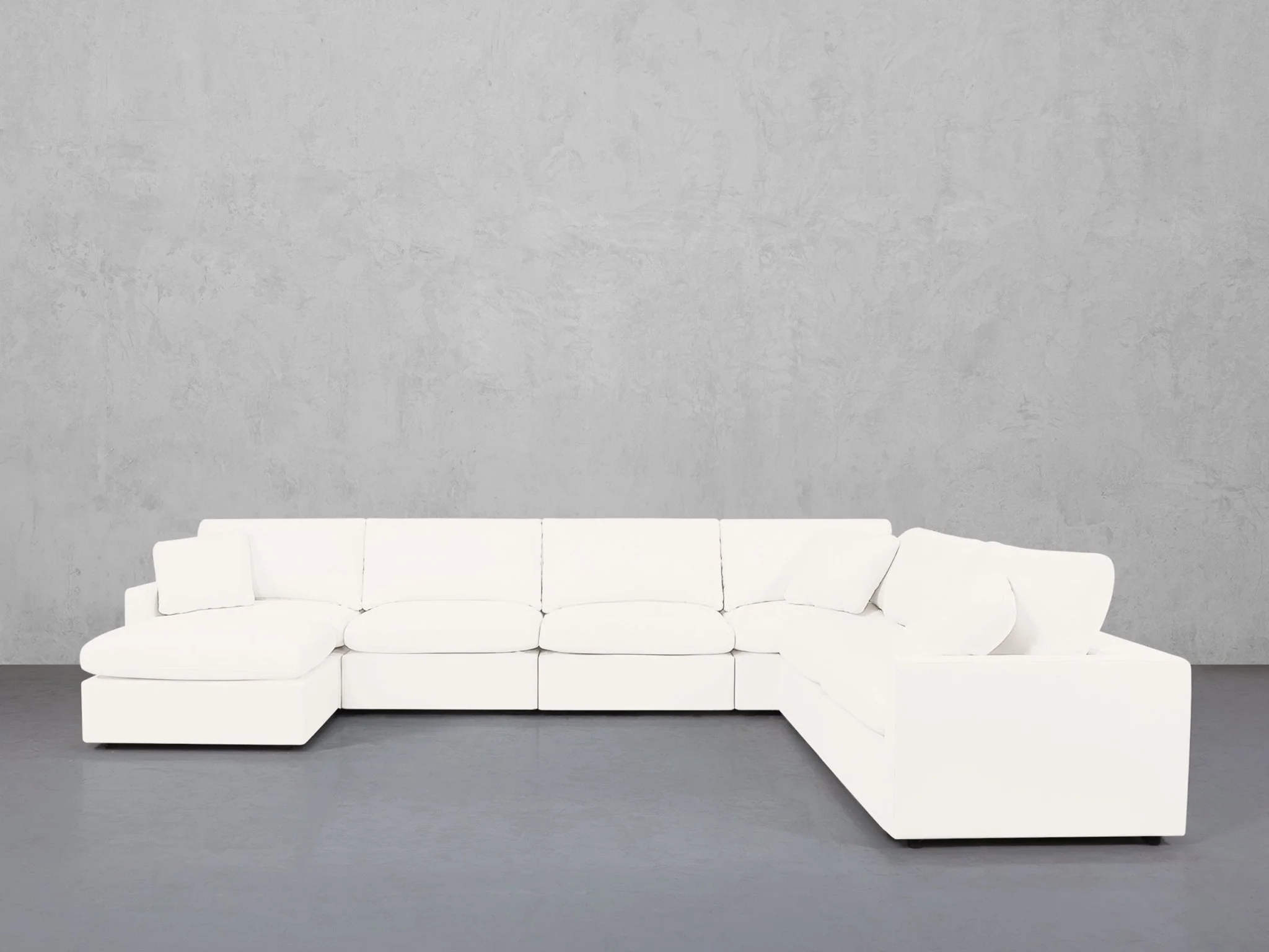 7-Seat Modular Chaise Corner Right Sectional (Thin Arms) - Image 43