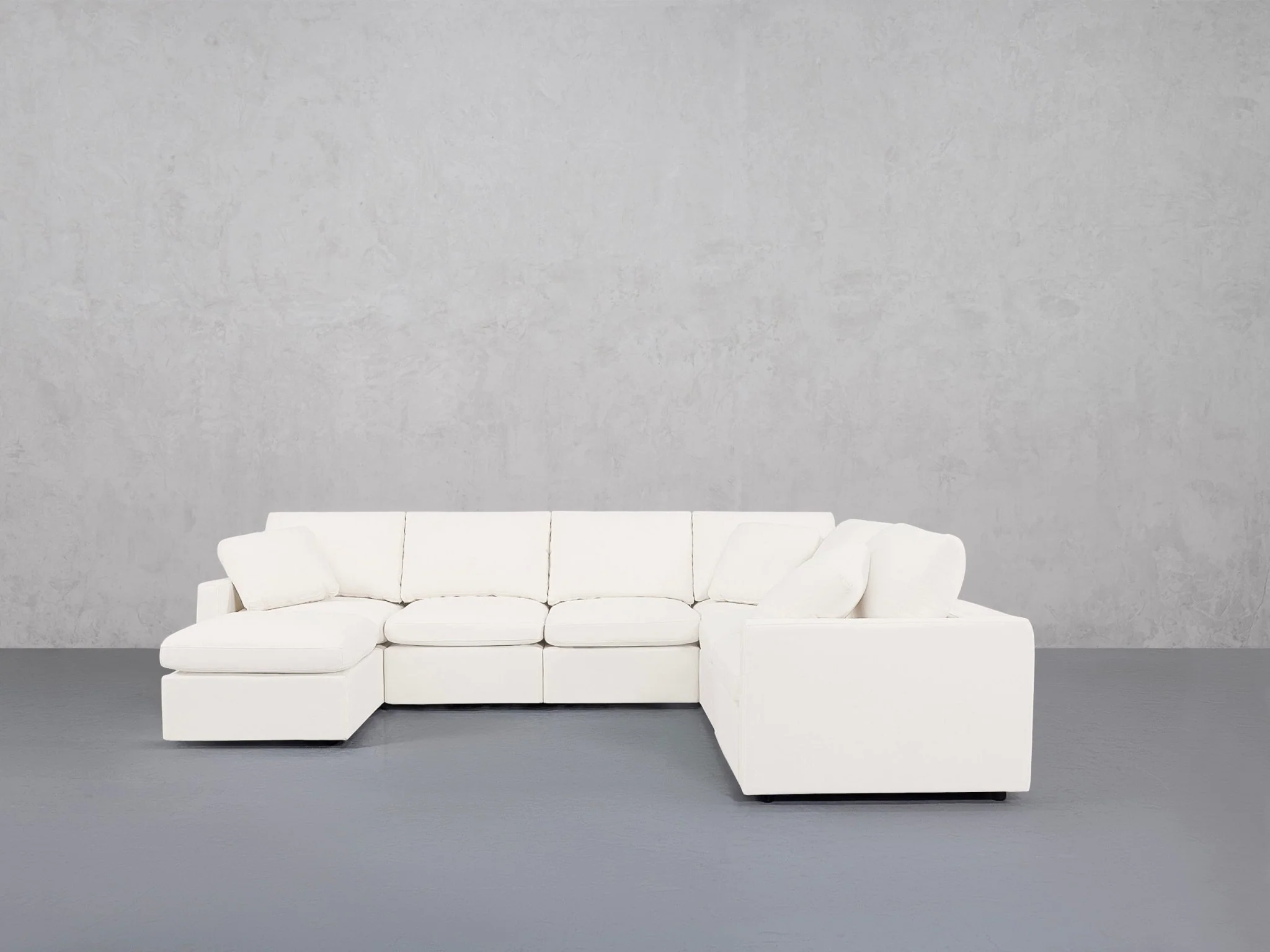 7-Seat Modular Chaise Corner Right Sectional (Thin Arms) - Image 45