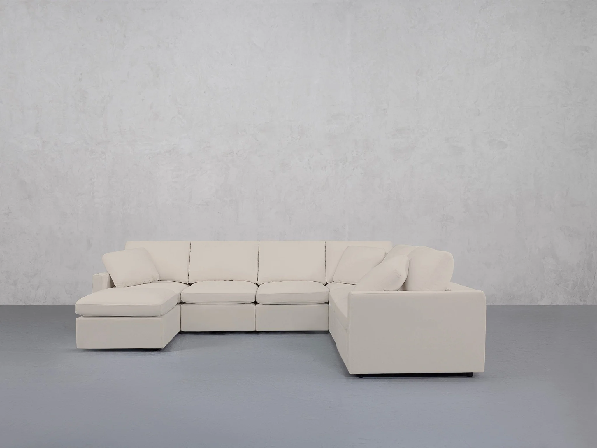 7-Seat Modular Chaise Corner Right Sectional (Thin Arms) - Image 52