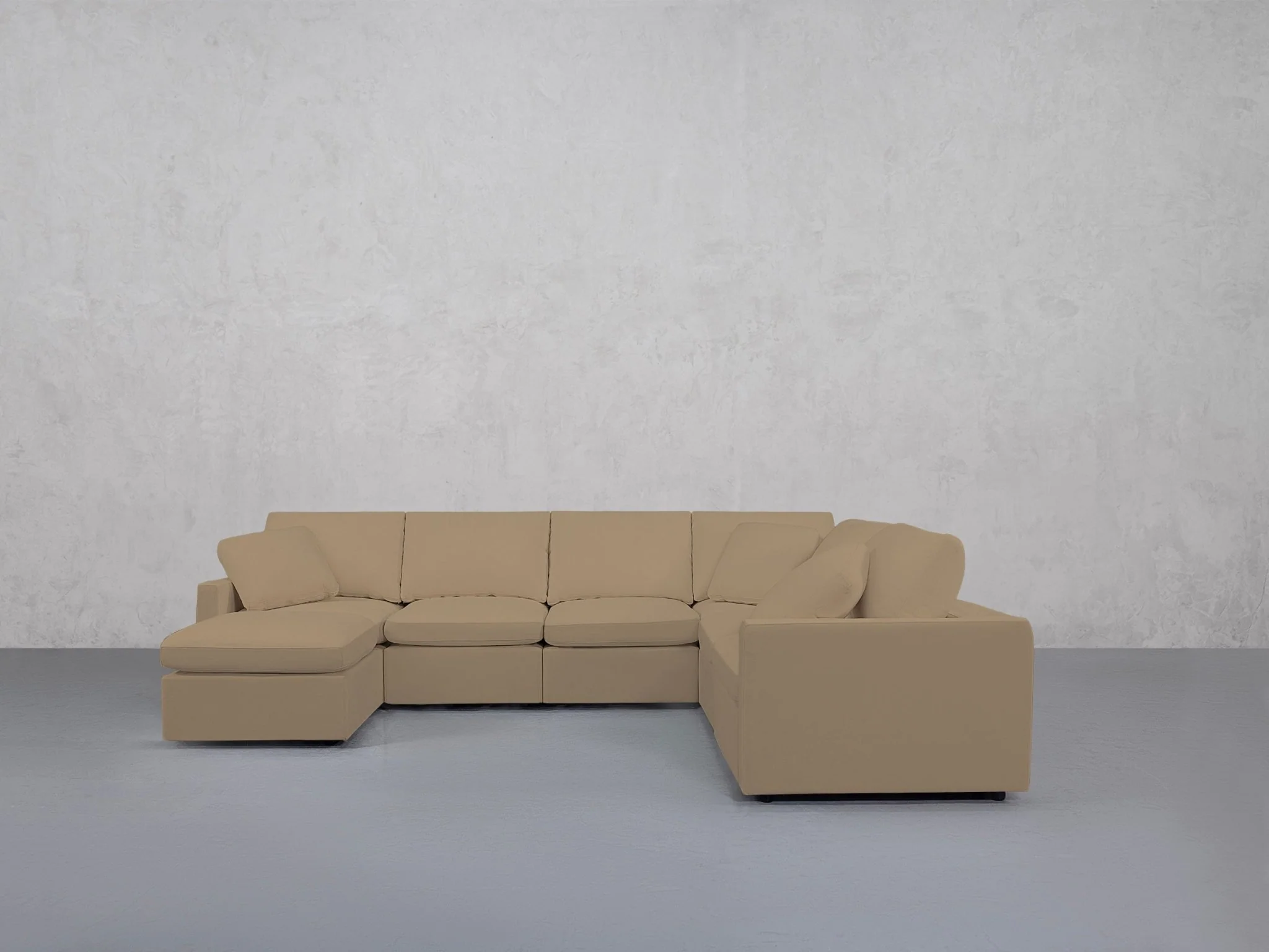 7-Seat Modular Chaise Corner Right Sectional (Thin Arms) - Image 59