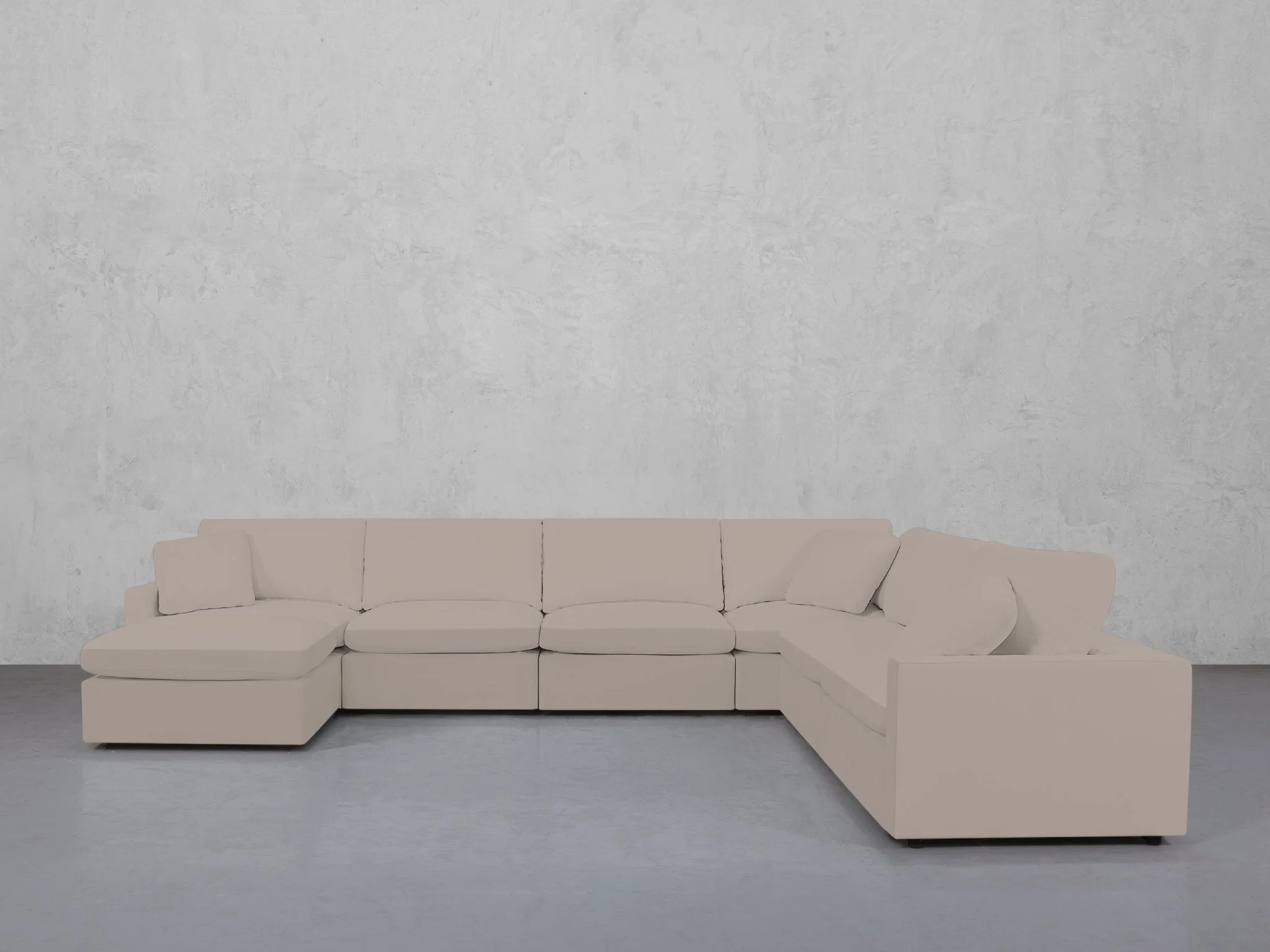 7-Seat Modular Chaise Corner Right Sectional (Thin Arms) - Image 64