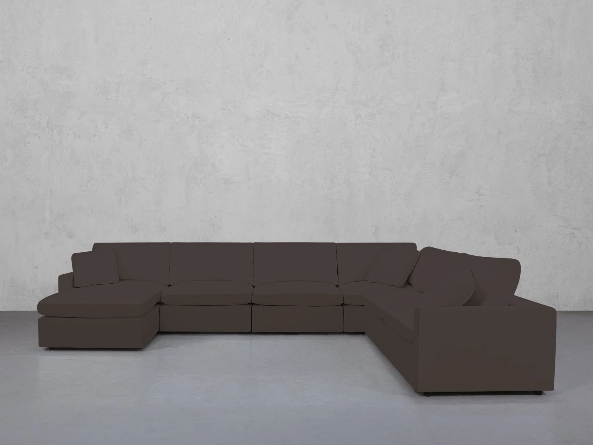 7-Seat Modular Chaise Corner Right Sectional (Thin Arms) - Image 71