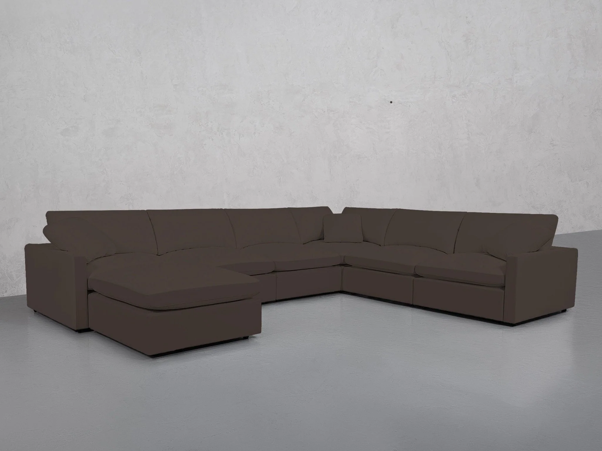 7-Seat Modular Chaise Corner Right Sectional (Thin Arms) - Image 72
