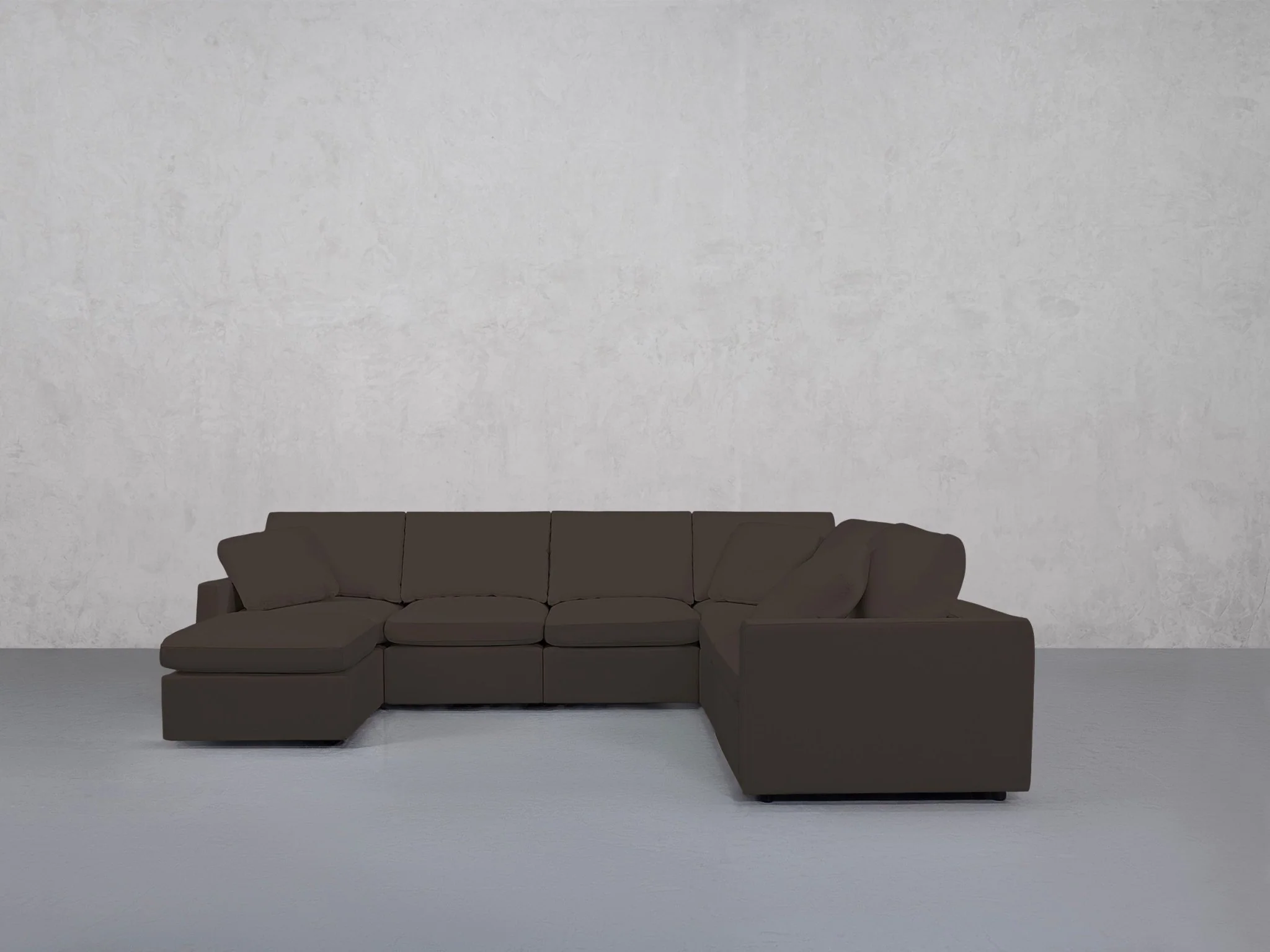 7-Seat Modular Chaise Corner Right Sectional (Thin Arms) - Image 73