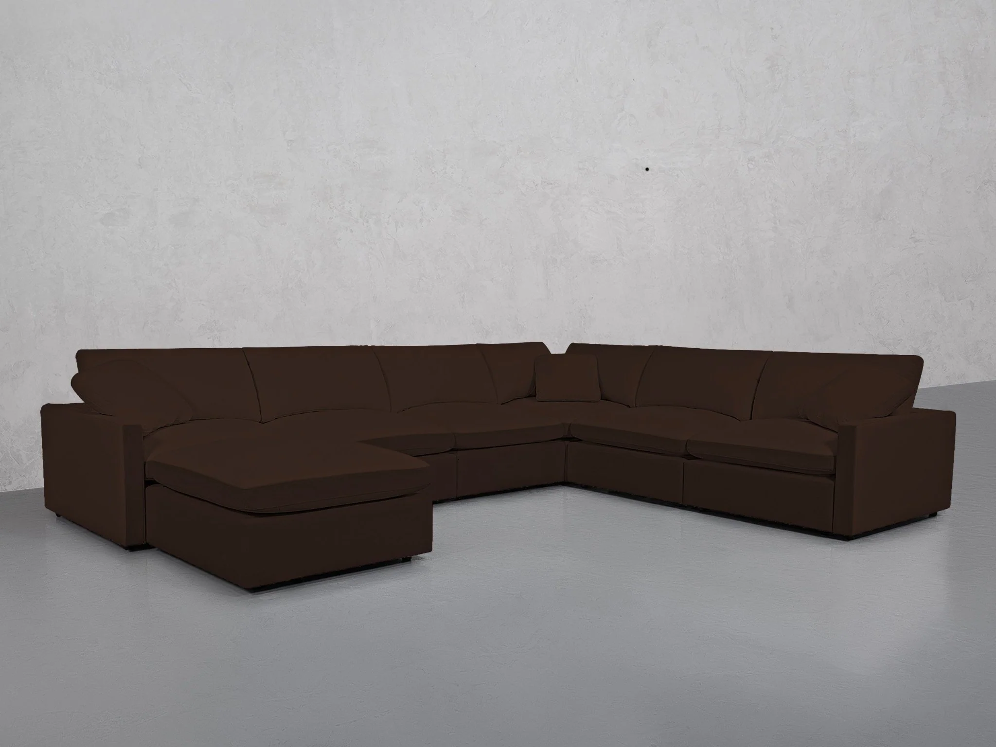 7-Seat Modular Chaise Corner Right Sectional (Thin Arms) - Image 79