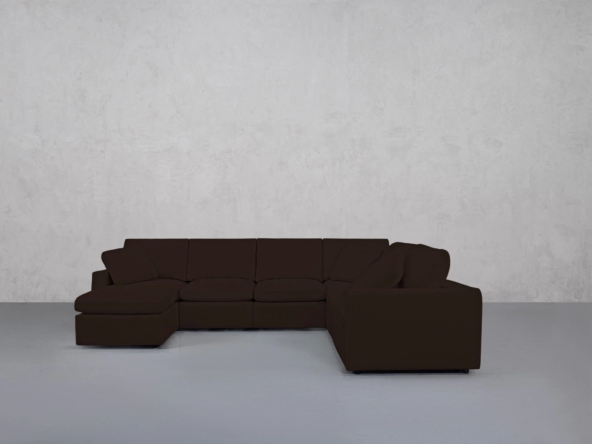 7-Seat Modular Chaise Corner Right Sectional (Thin Arms) - Image 80