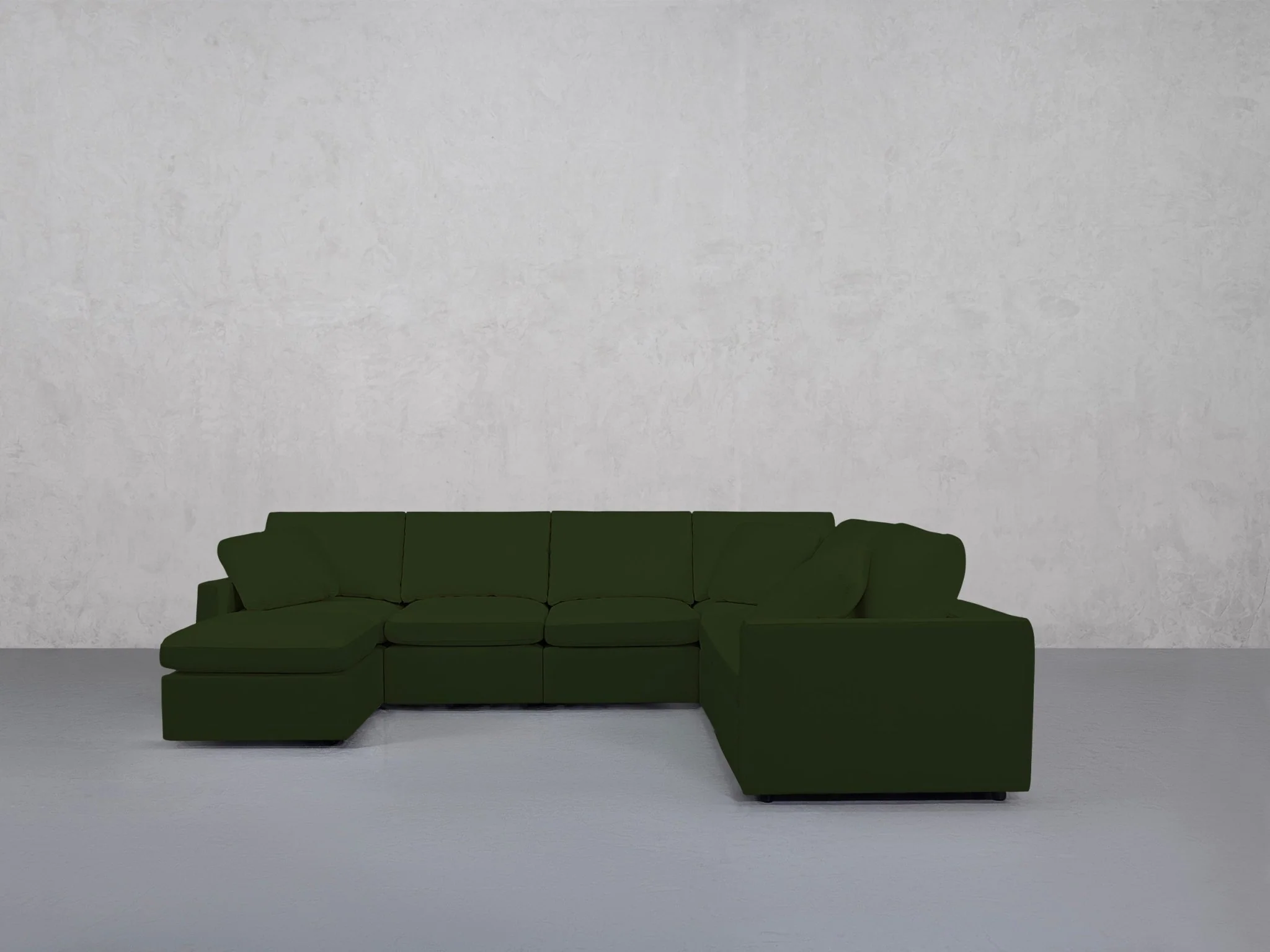 7-Seat Modular Chaise Corner Right Sectional (Thin Arms) - Image 87