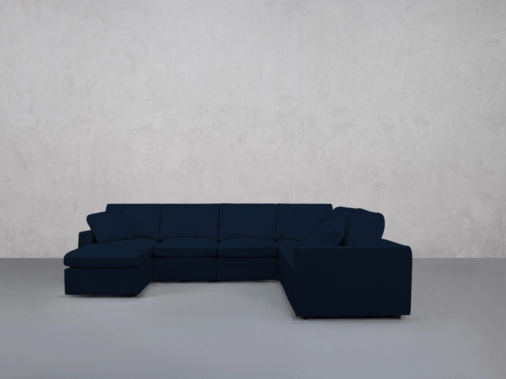 7-Seat Modular Chaise Corner Right Sectional (Thin Arms) - Image 95