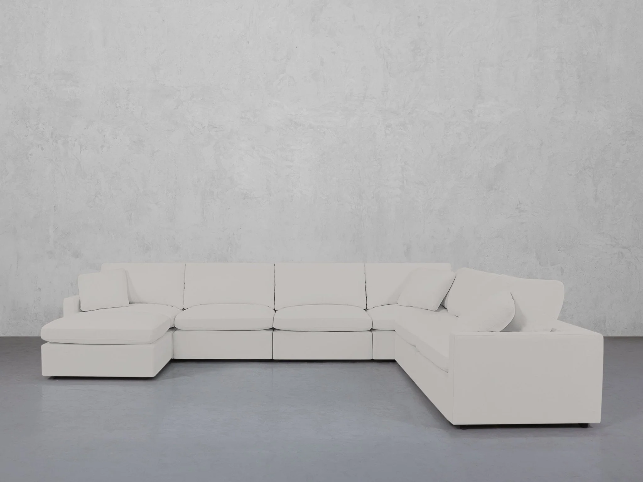 7-Seat Modular Chaise Corner Right Sectional (Thin Arms) - Image 99