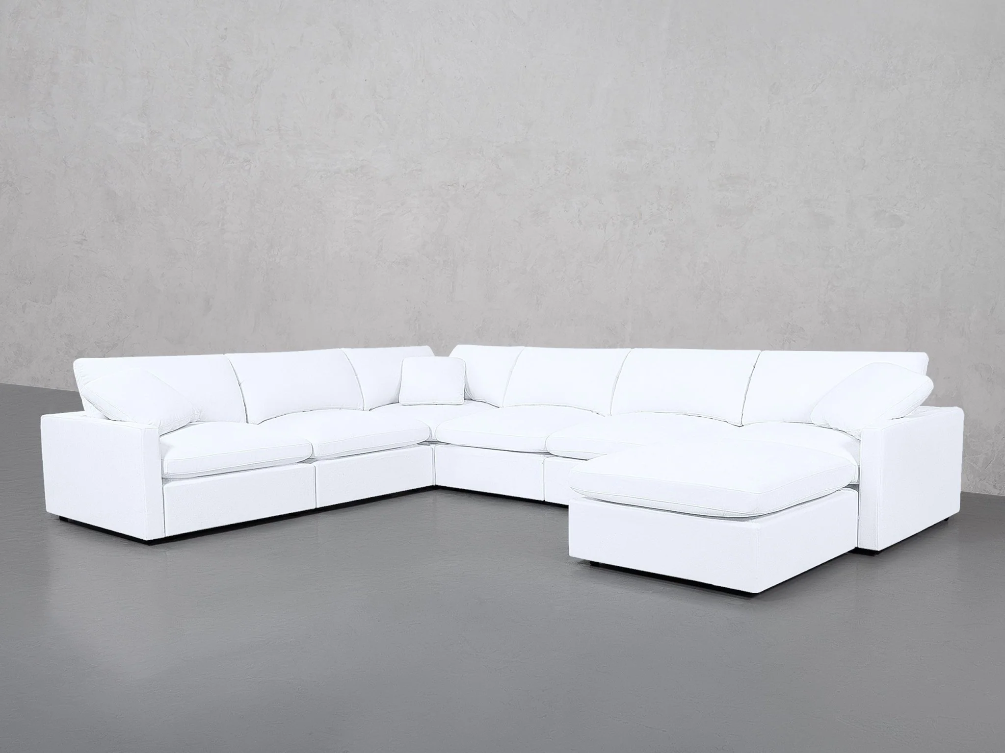 7-Seat Modular Chaise Corner Sectional (Thin Arms) - Image 2