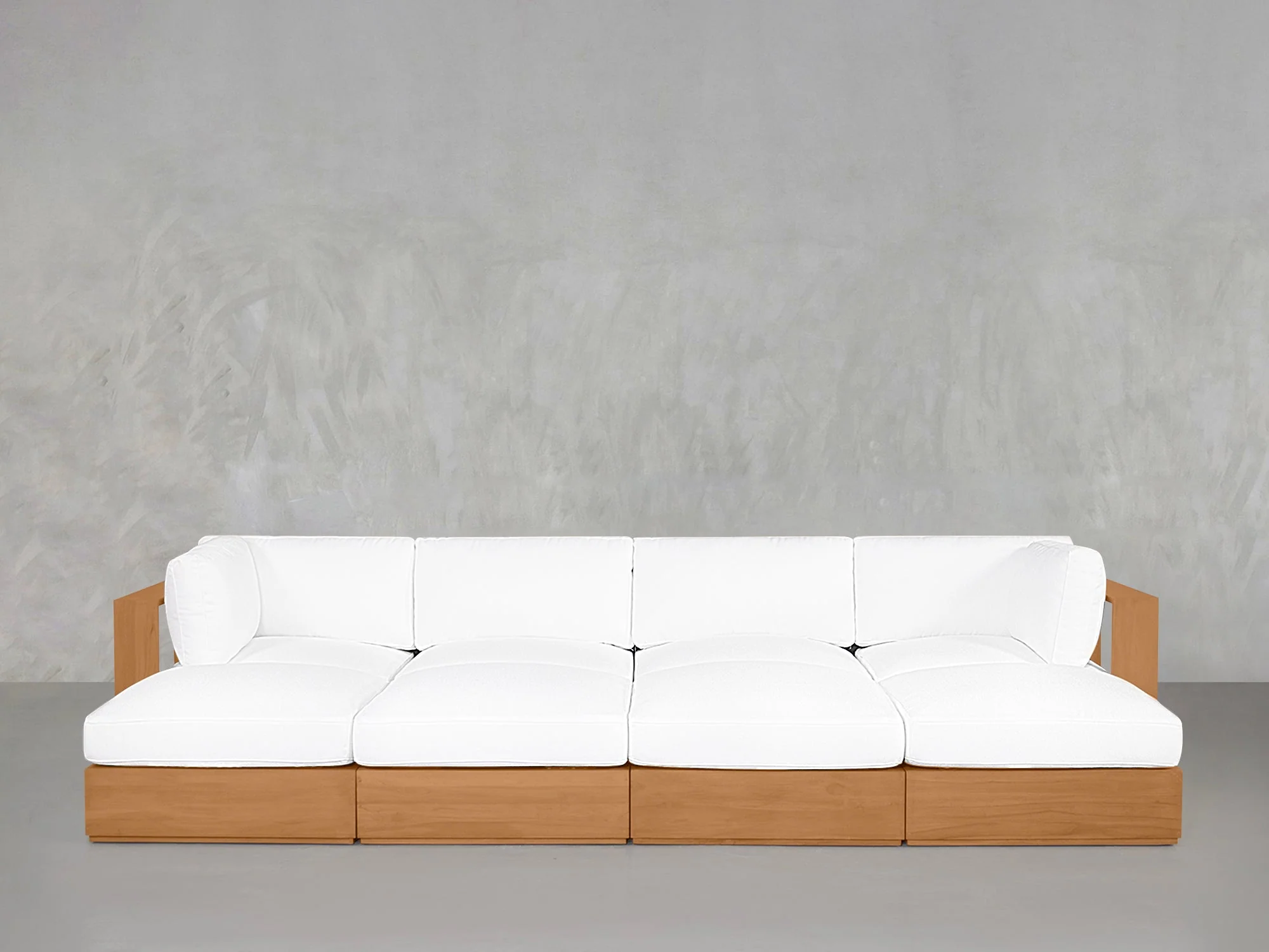 8-Seat Modular Daybed Teak Outdoor - Image 2