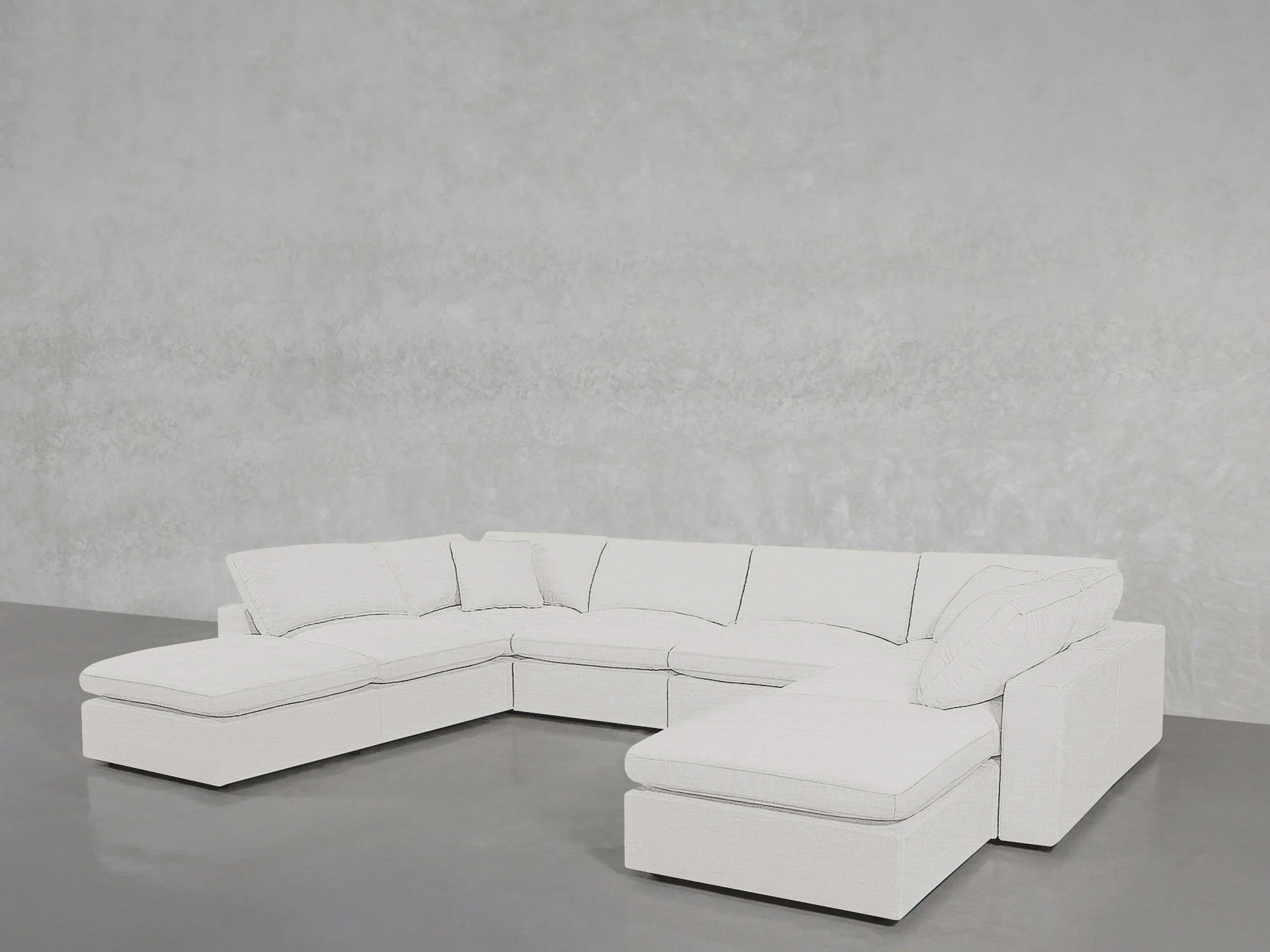 8-Seat Modular Double Lounger U-Sectional - Image 196