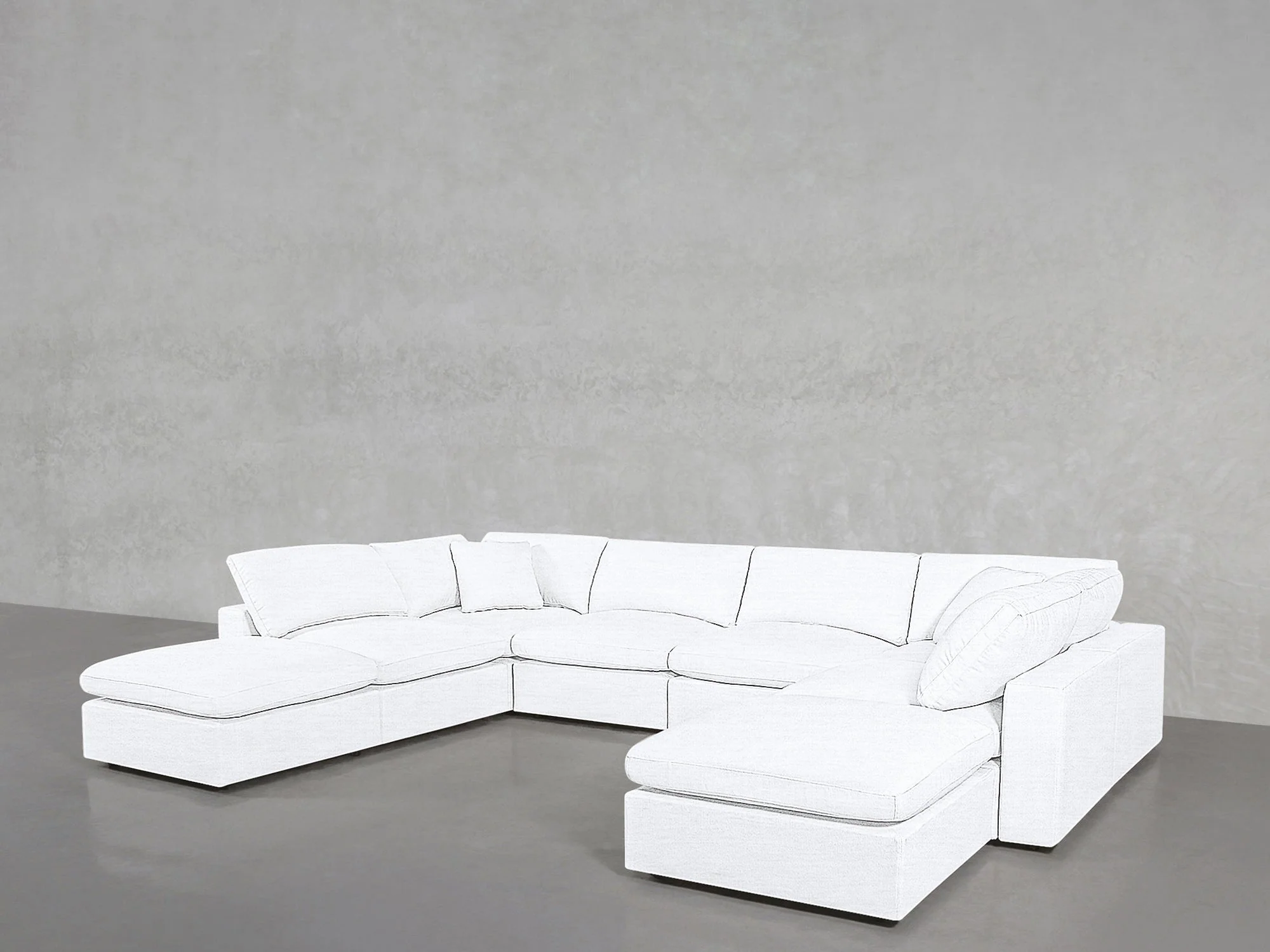 8-Seat Modular Double Lounger U-Sectional - Image 32
