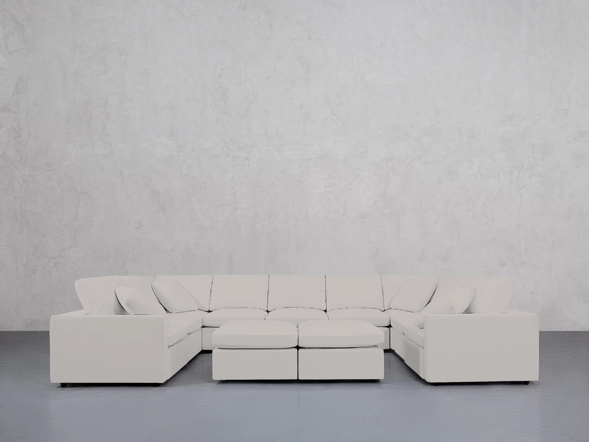 9-Seat Modular U-Sectional with Double Ottoman (Thin Arms) - Image 101