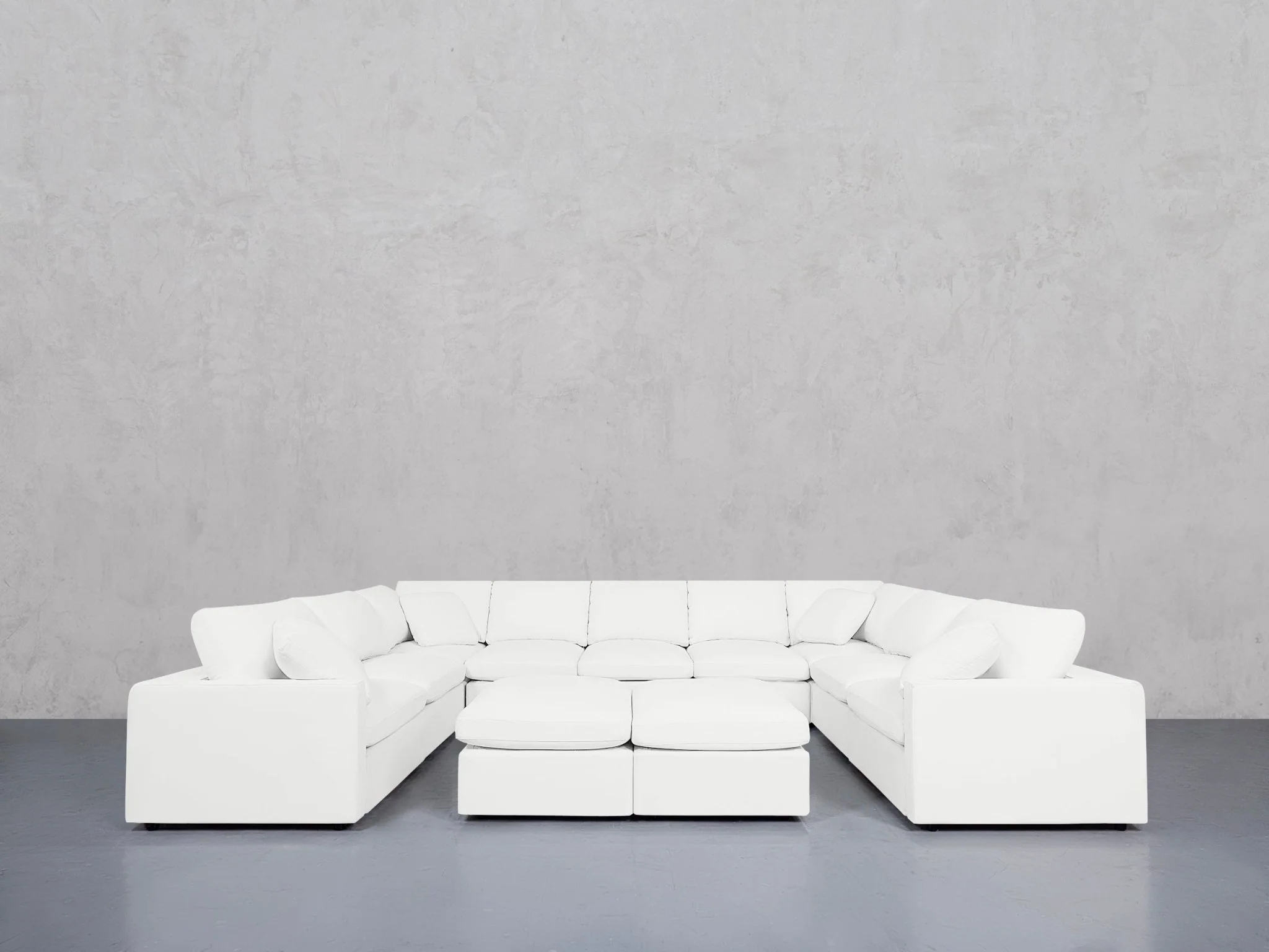 9-Seat Modular U-Sectional with Double Ottoman (Thin Arms) - Image 11