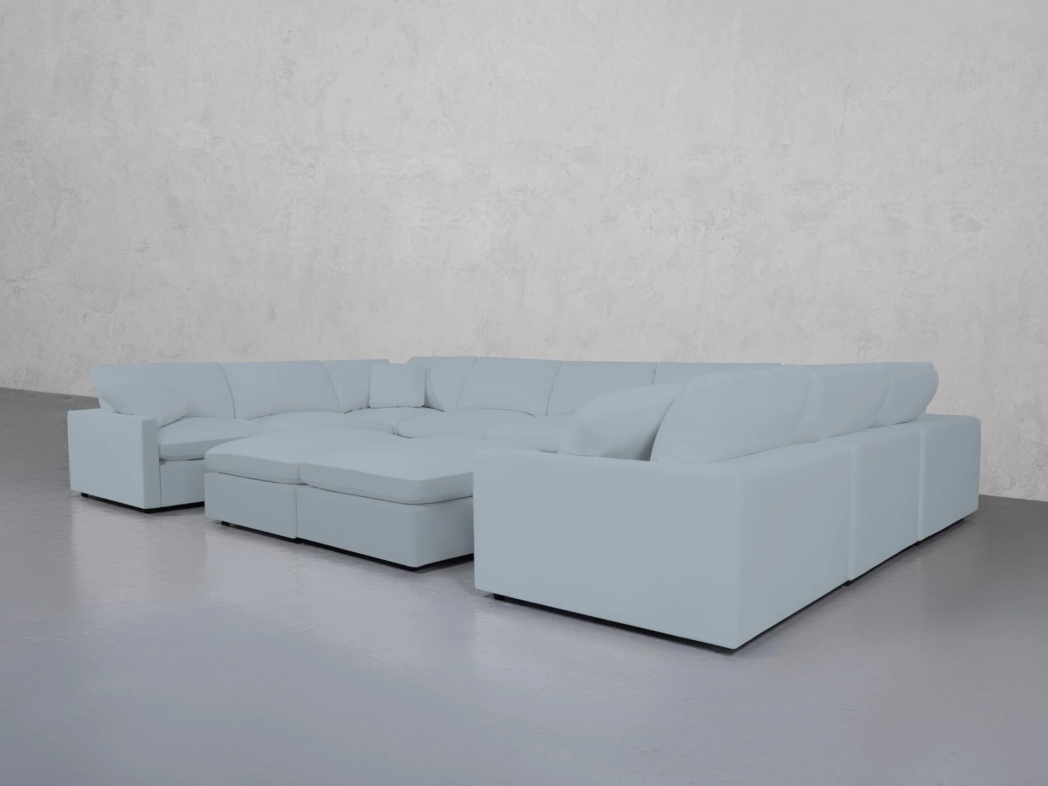 9-Seat Modular U-Sectional with Double Ottoman (Thin Arms) - Image 121