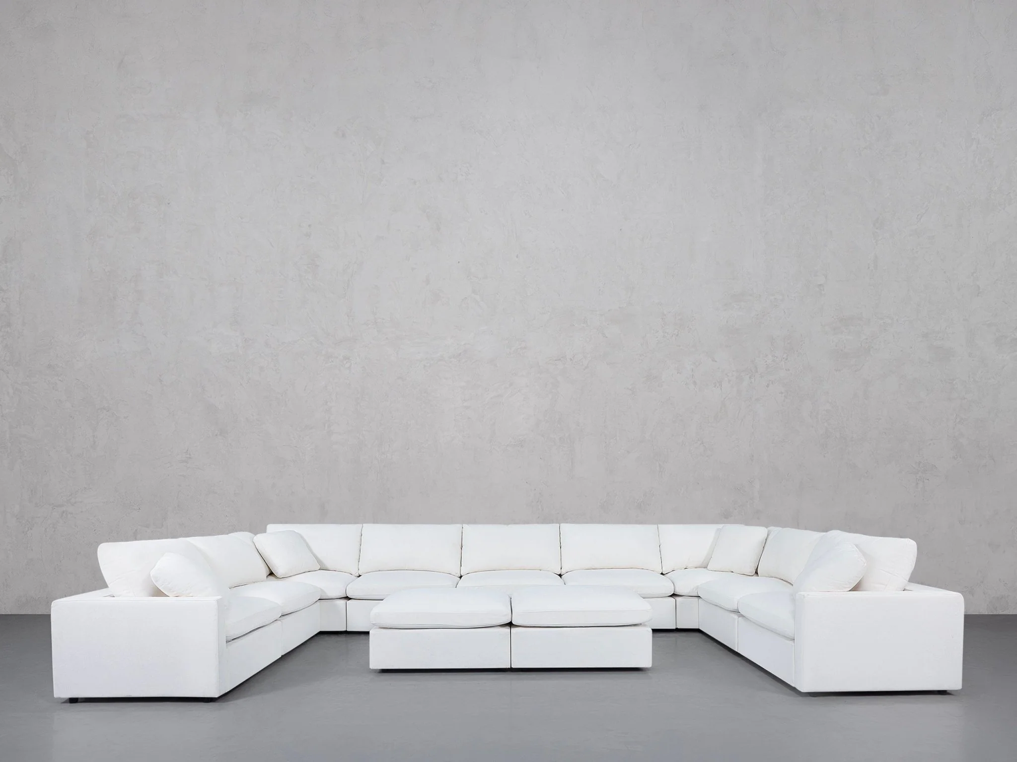 9-Seat Modular U-Sectional with Double Ottoman (Thin Arms) - Image 139