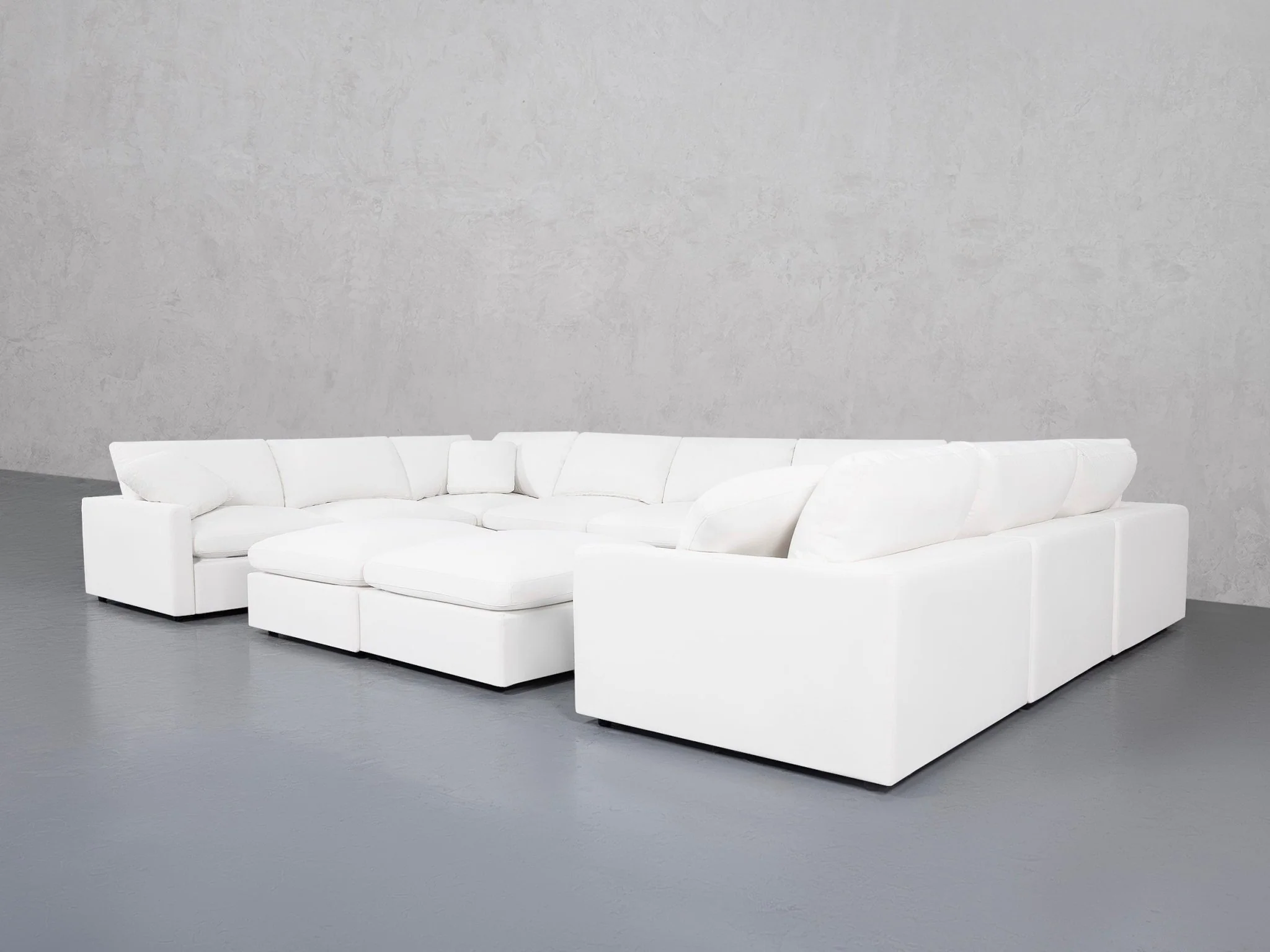 9-Seat Modular U-Sectional with Double Ottoman (Thin Arms) - Image 140