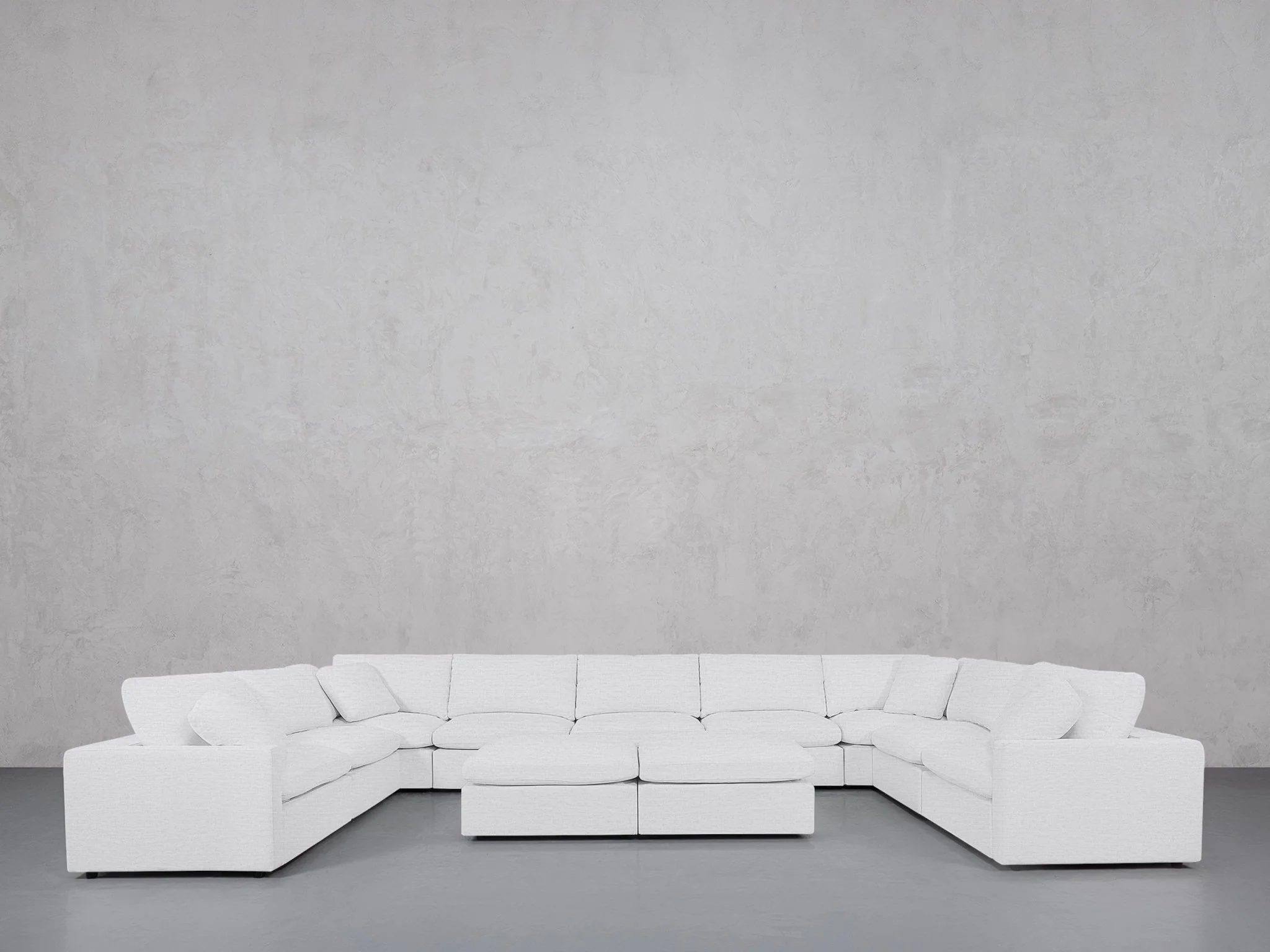 9-Seat Modular U-Sectional with Double Ottoman (Thin Arms) - Image 22