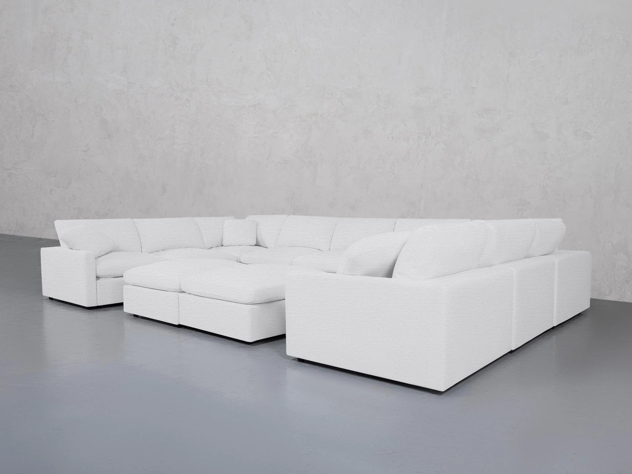 9-Seat Modular U-Sectional with Double Ottoman (Thin Arms) - Image 23