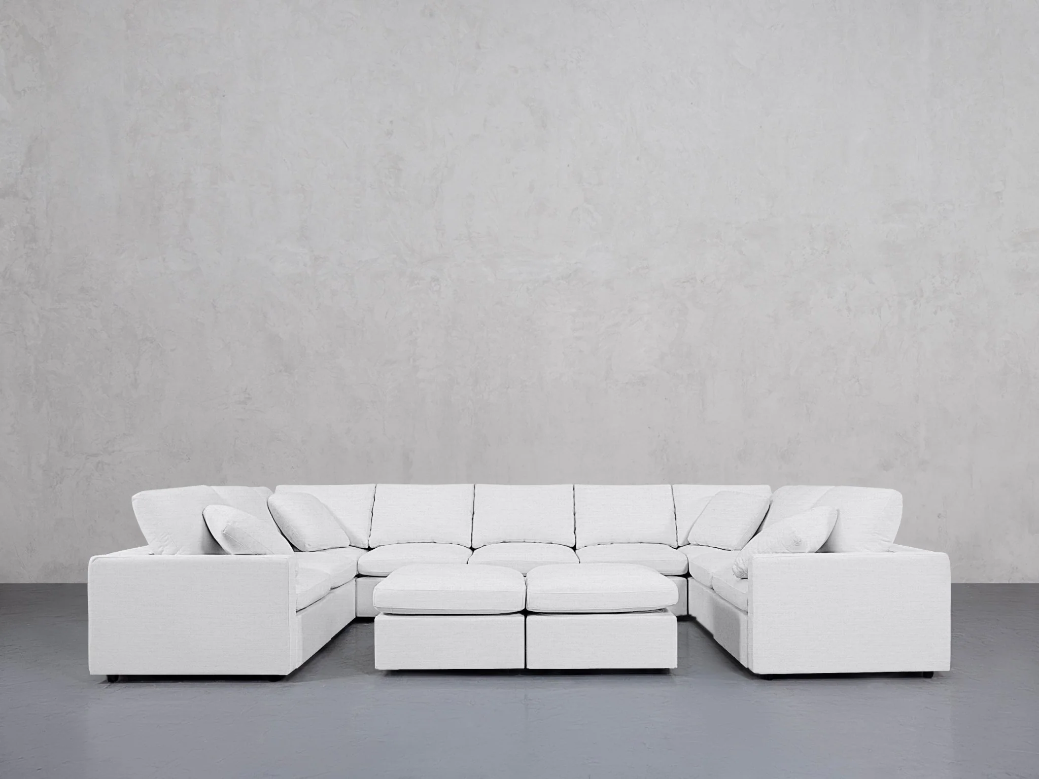 9-Seat Modular U-Sectional with Double Ottoman (Thin Arms) - Image 24