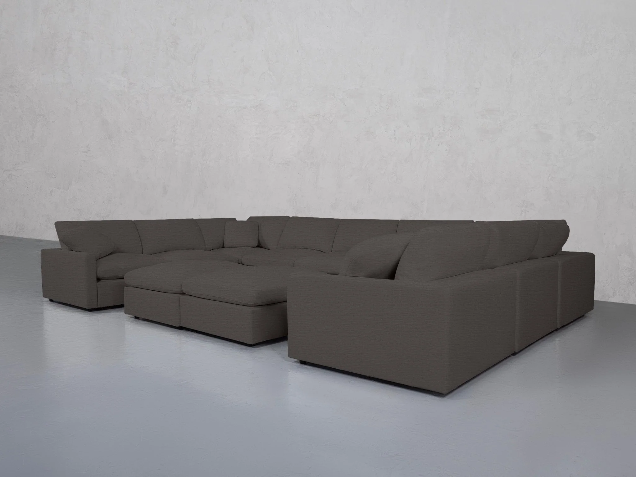 9-Seat Modular U-Sectional with Double Ottoman (Thin Arms) - Image 30